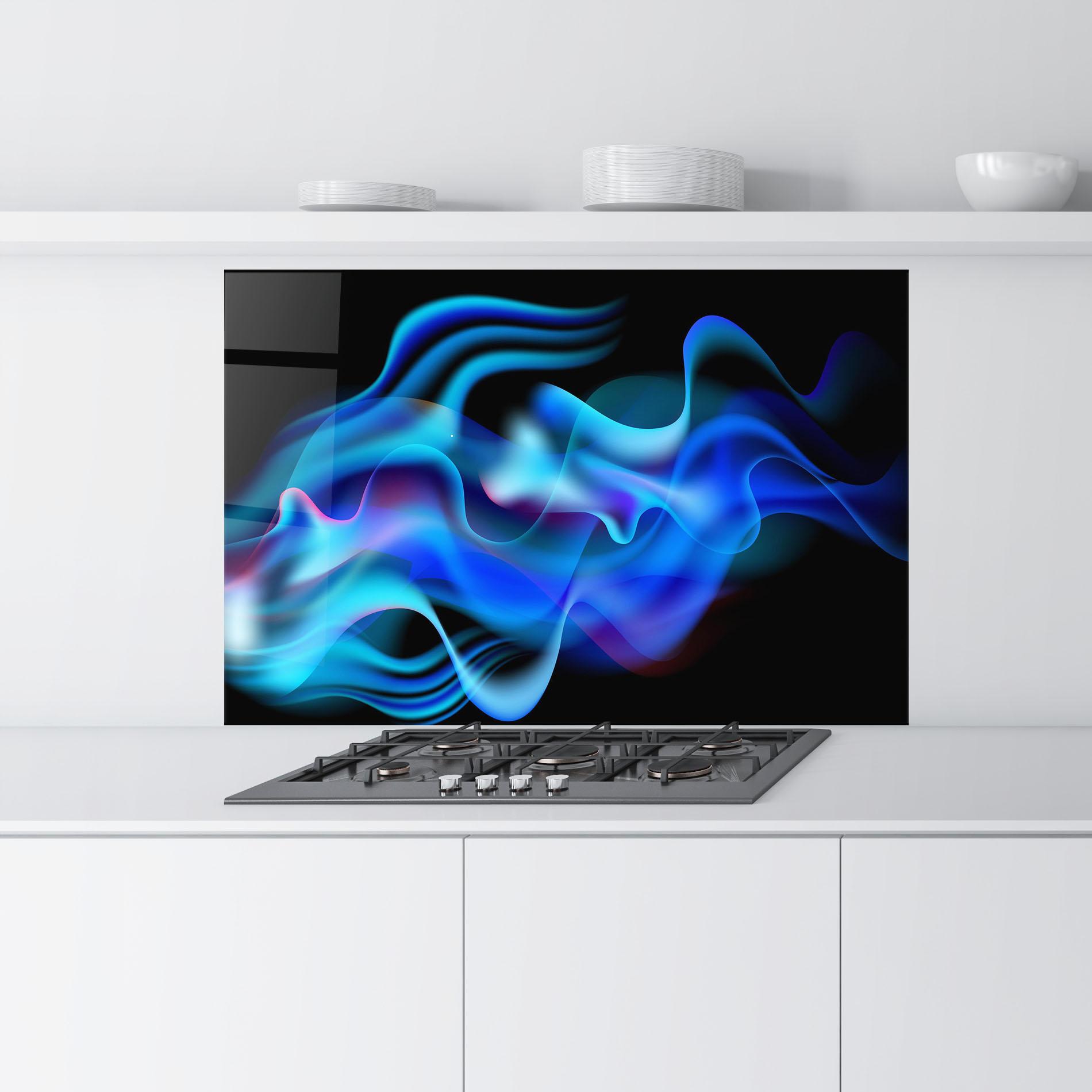 Panou Sticla Bucatarie Blue Fire mockup 9