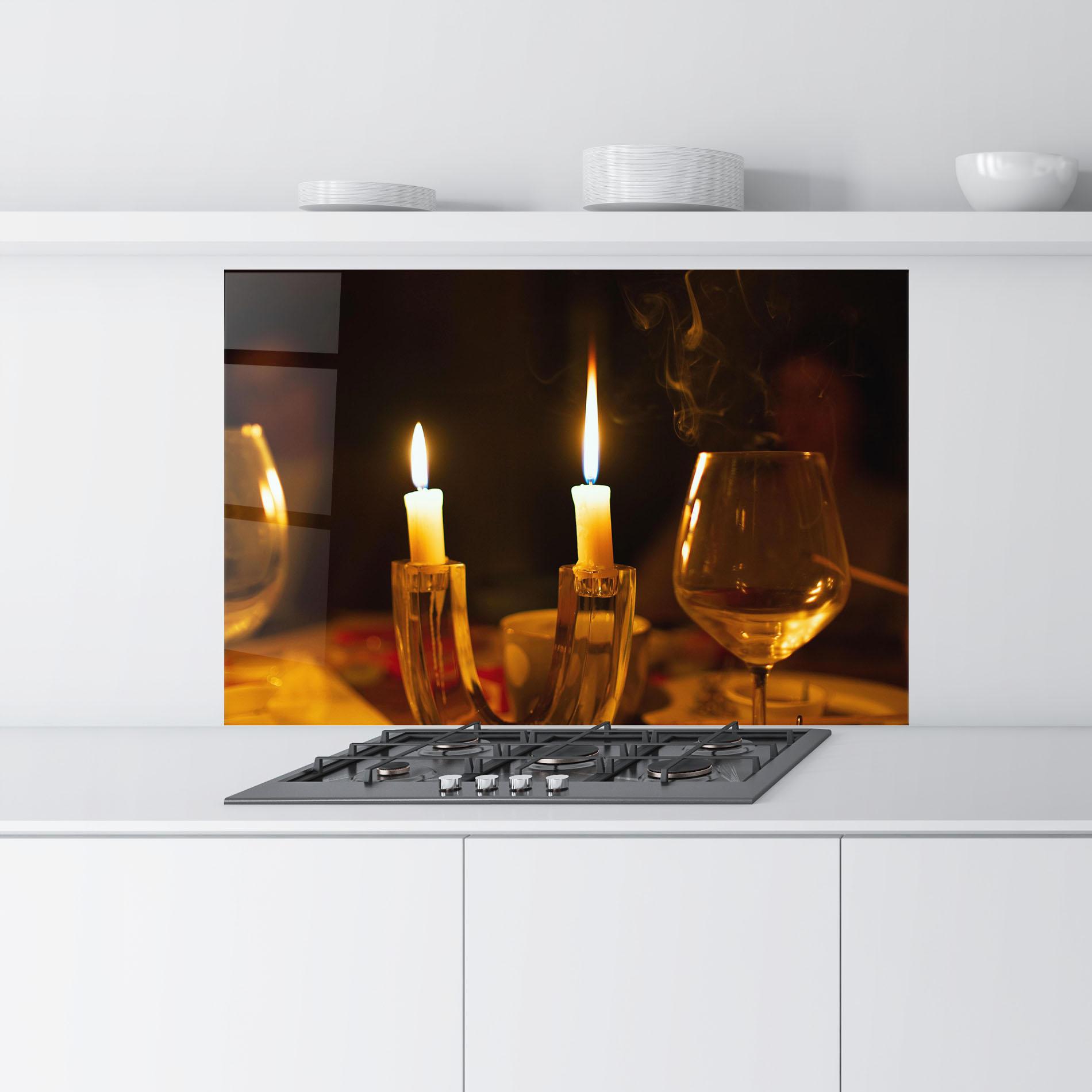 Panou Sticla Bucatarie Candle Light mockup 9