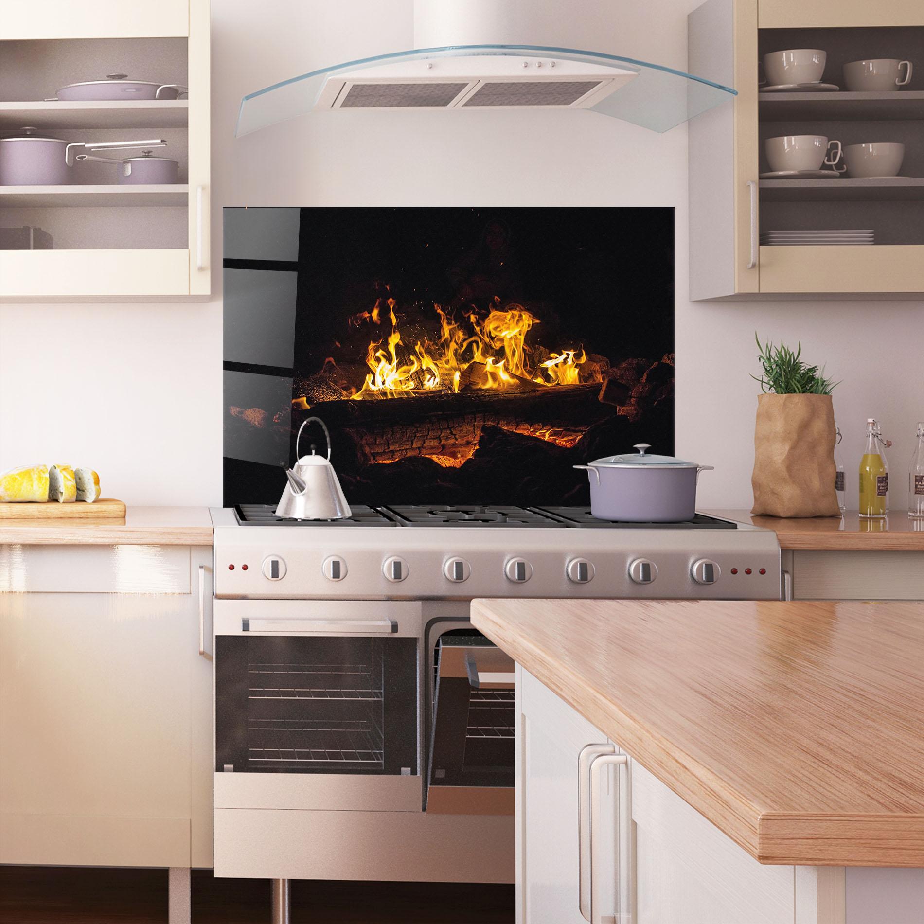 Panou Sticla Bucatarie Fire Wood mockup 1