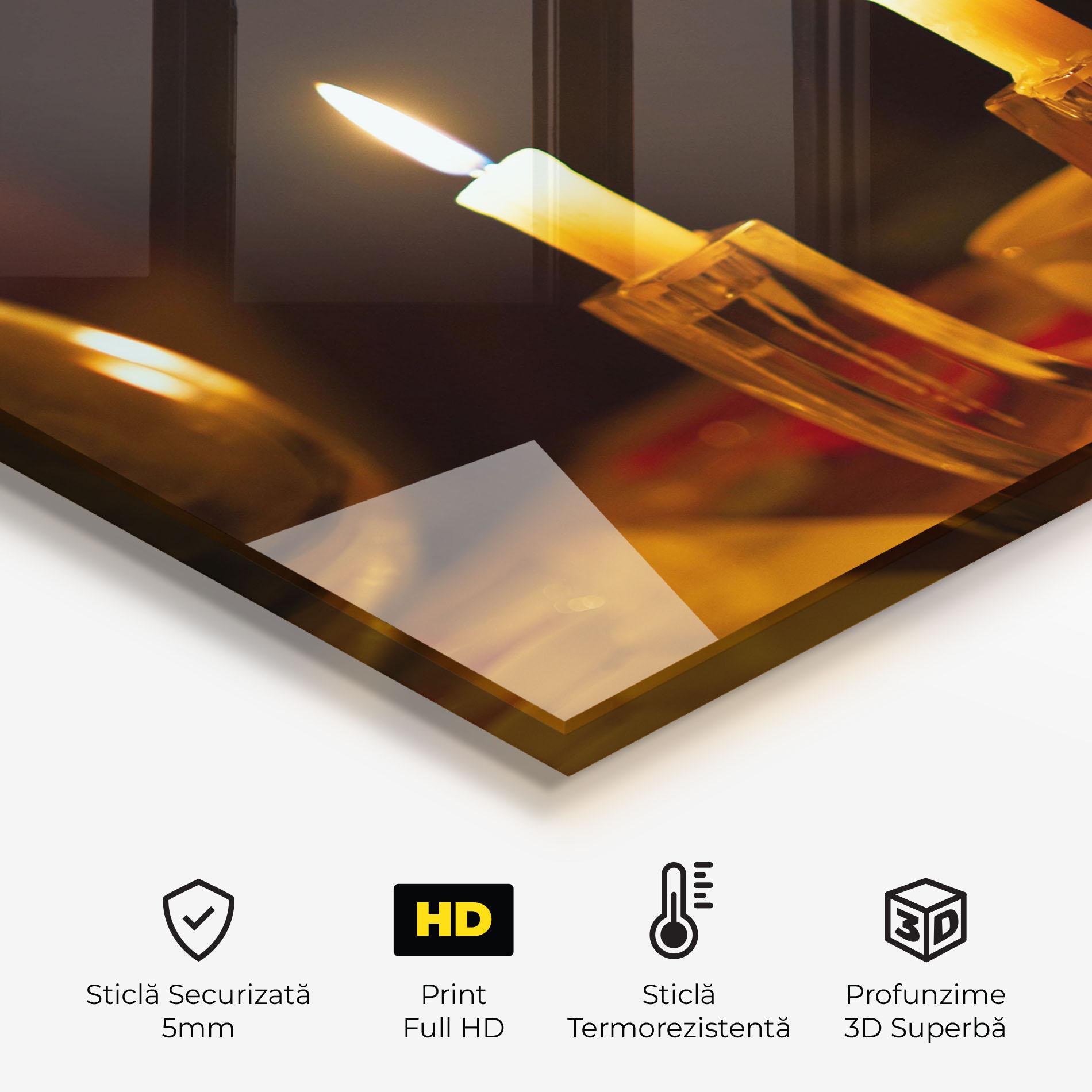 Panou Sticla Bucatarie Candle Light mockup 2