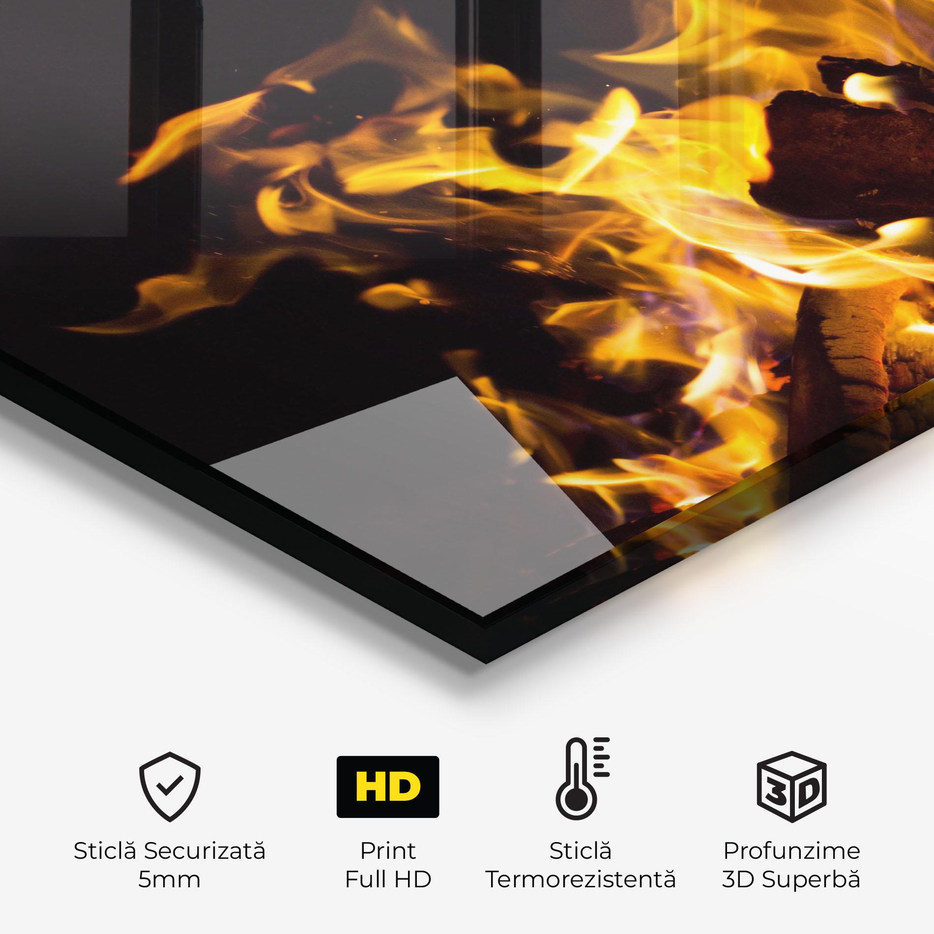 Panou Sticla Bucatarie Fire Dance mockup 2