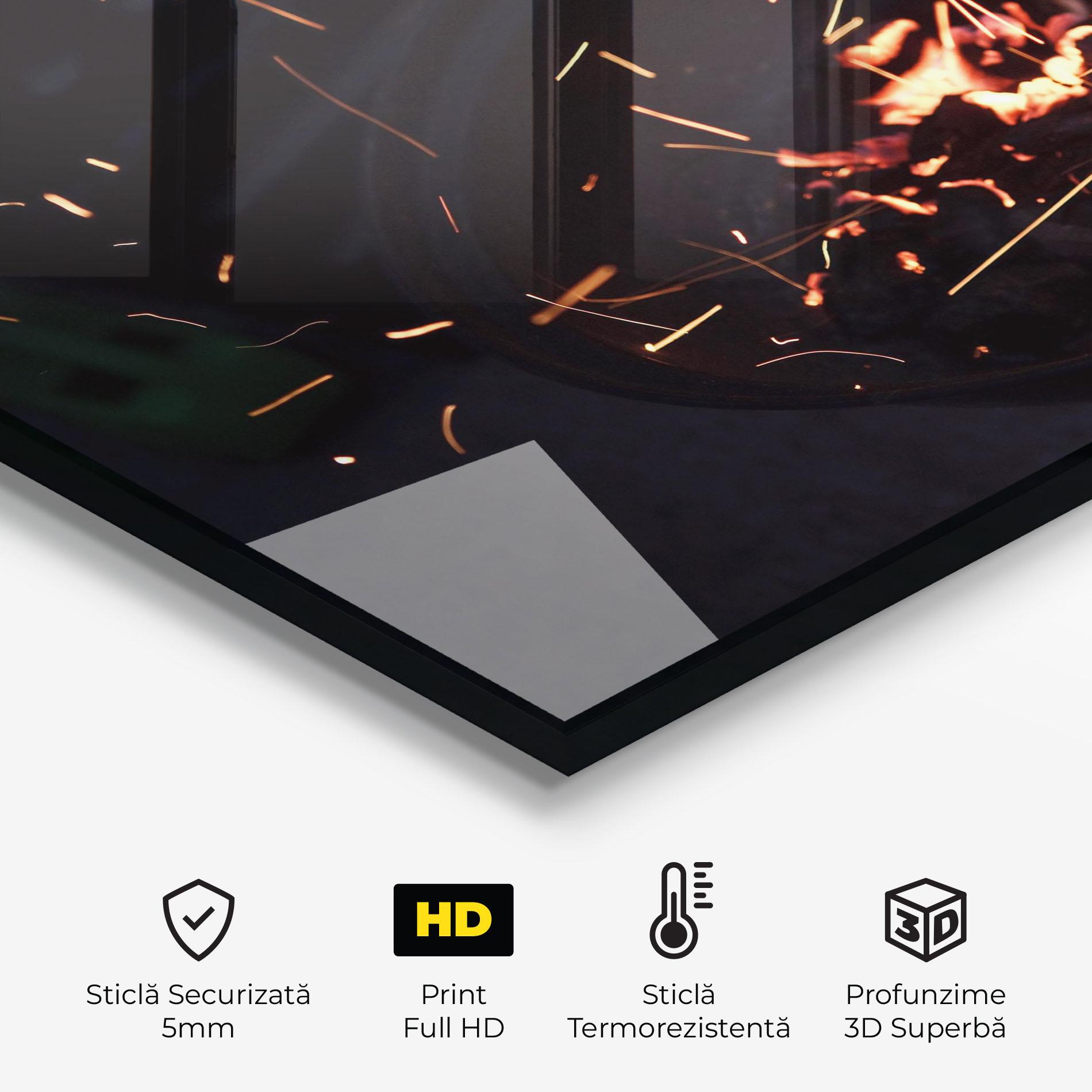 Panou Sticla Bucatarie Fire Little Lights mockup 2