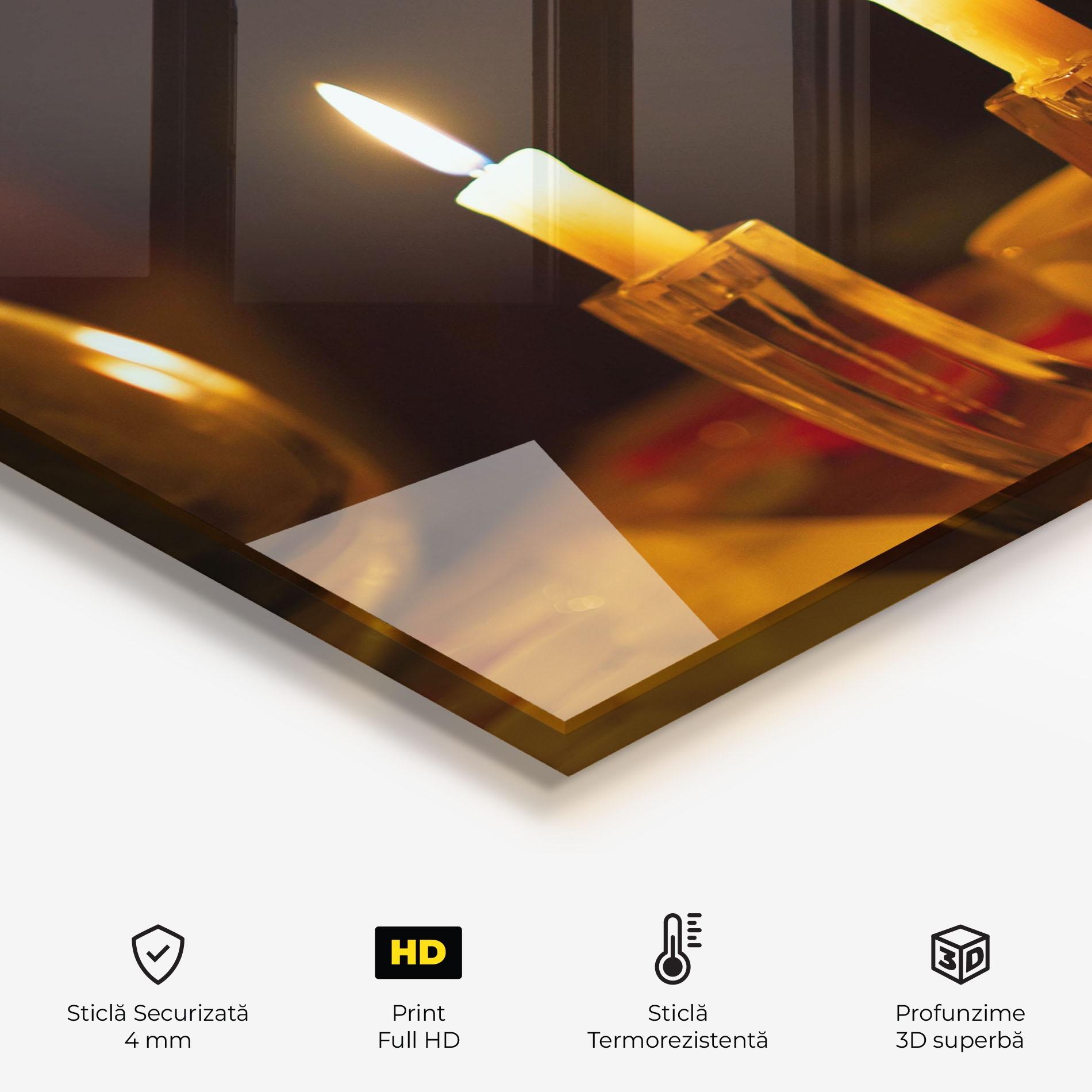Panou Sticla Bucatarie Candle Light mockup 2