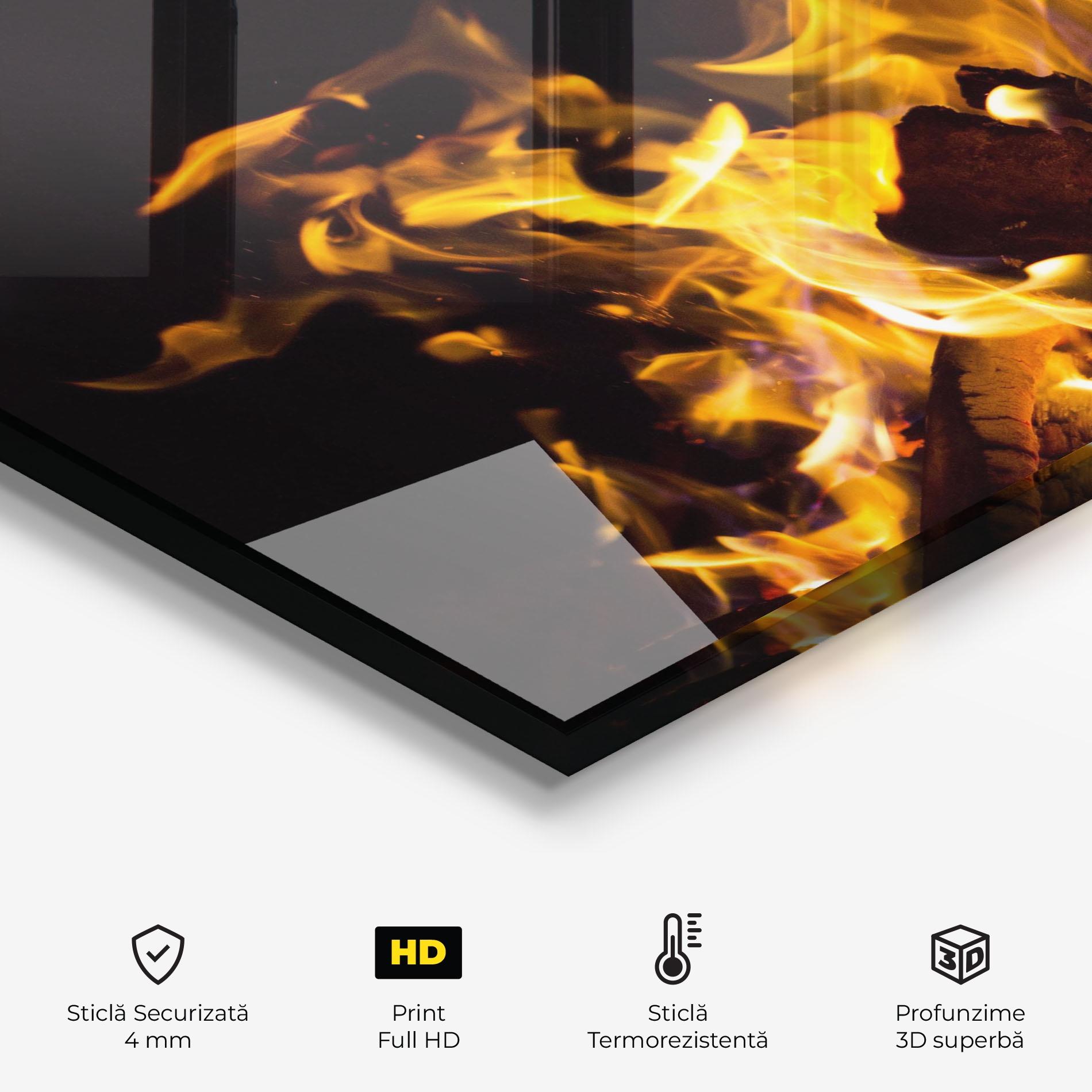 Panou Sticla Bucatarie Fire Dance mockup 2