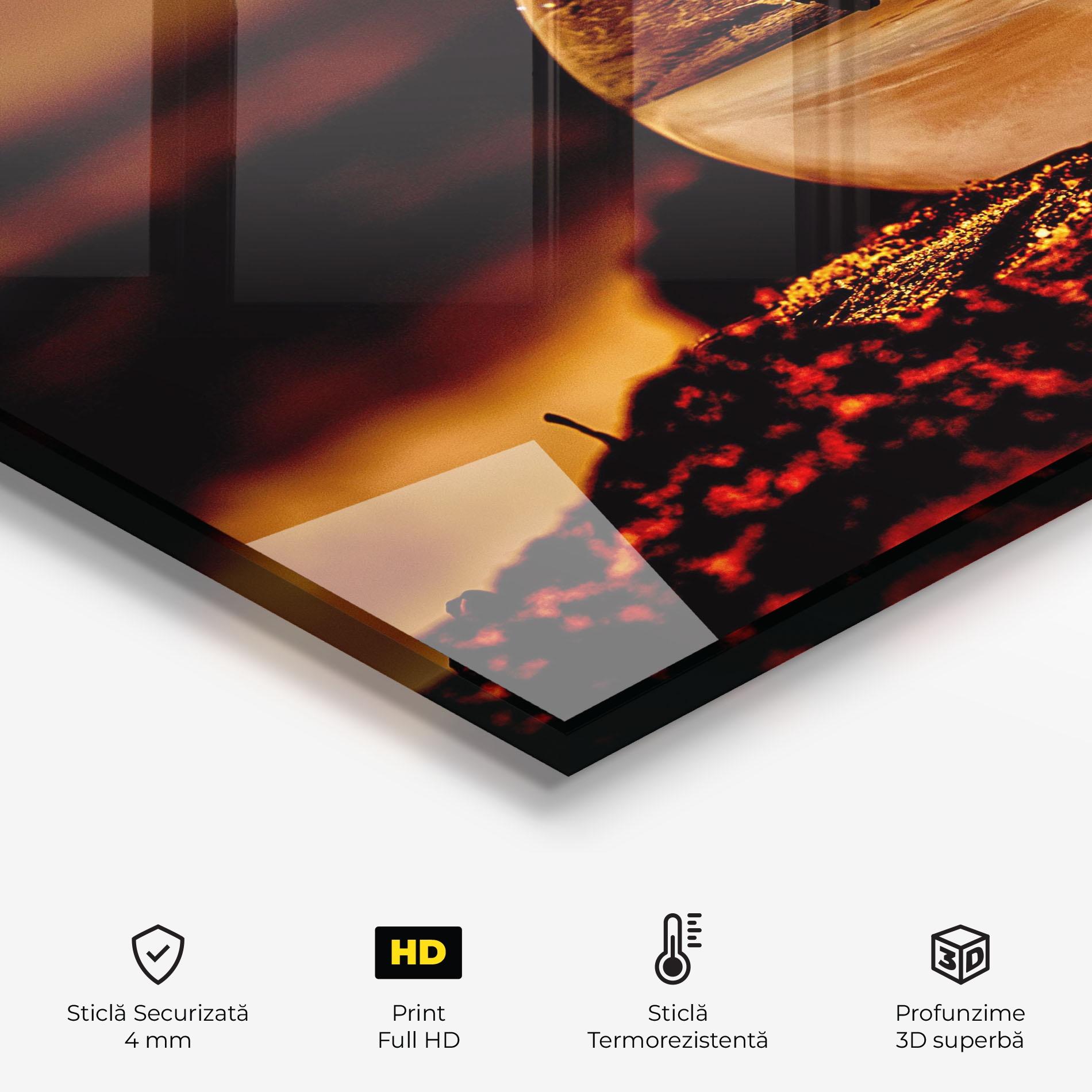 Panou Sticla Bucatarie Fire Glass Ball mockup 2