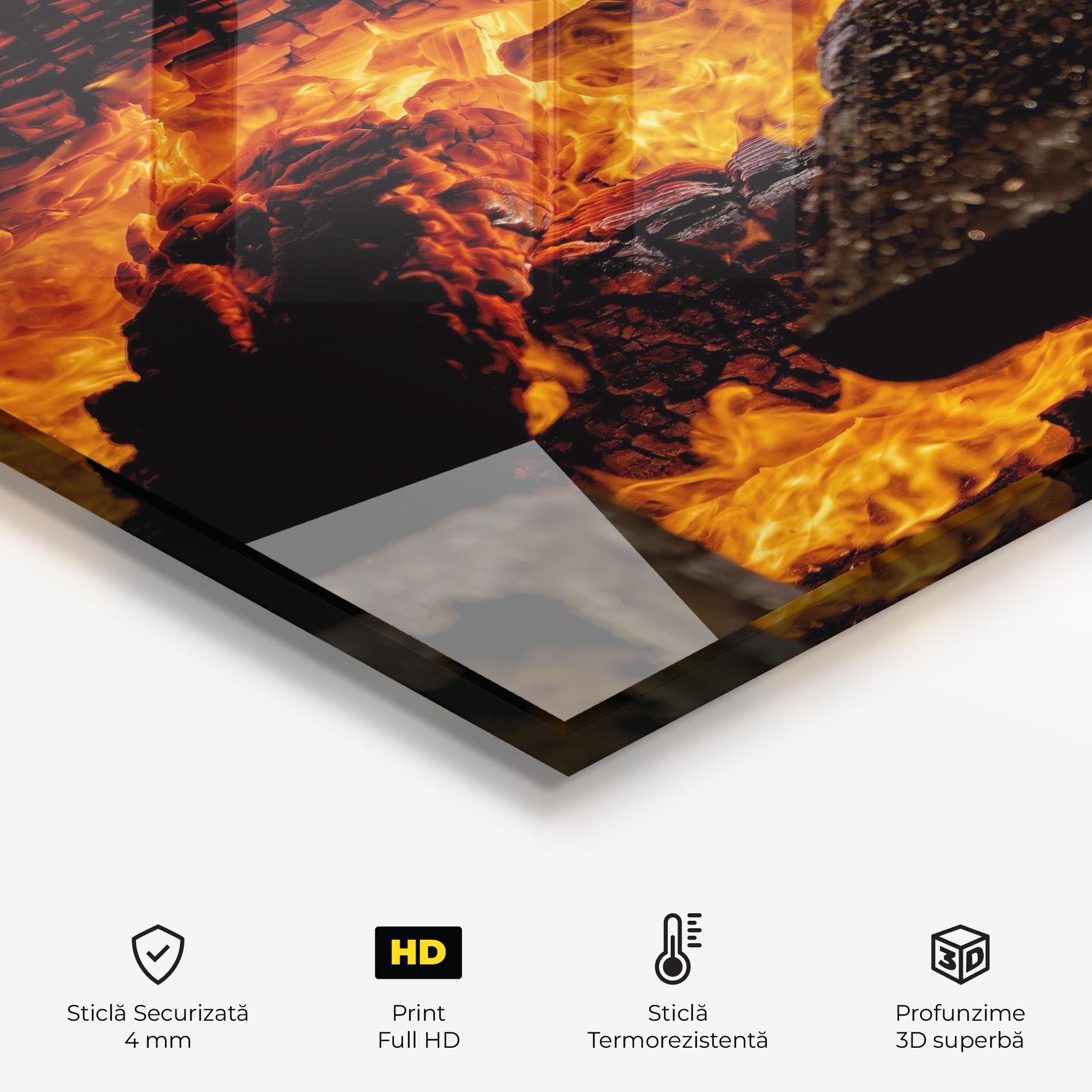 Panou Sticla Bucatarie Inferno Heat mockup 2