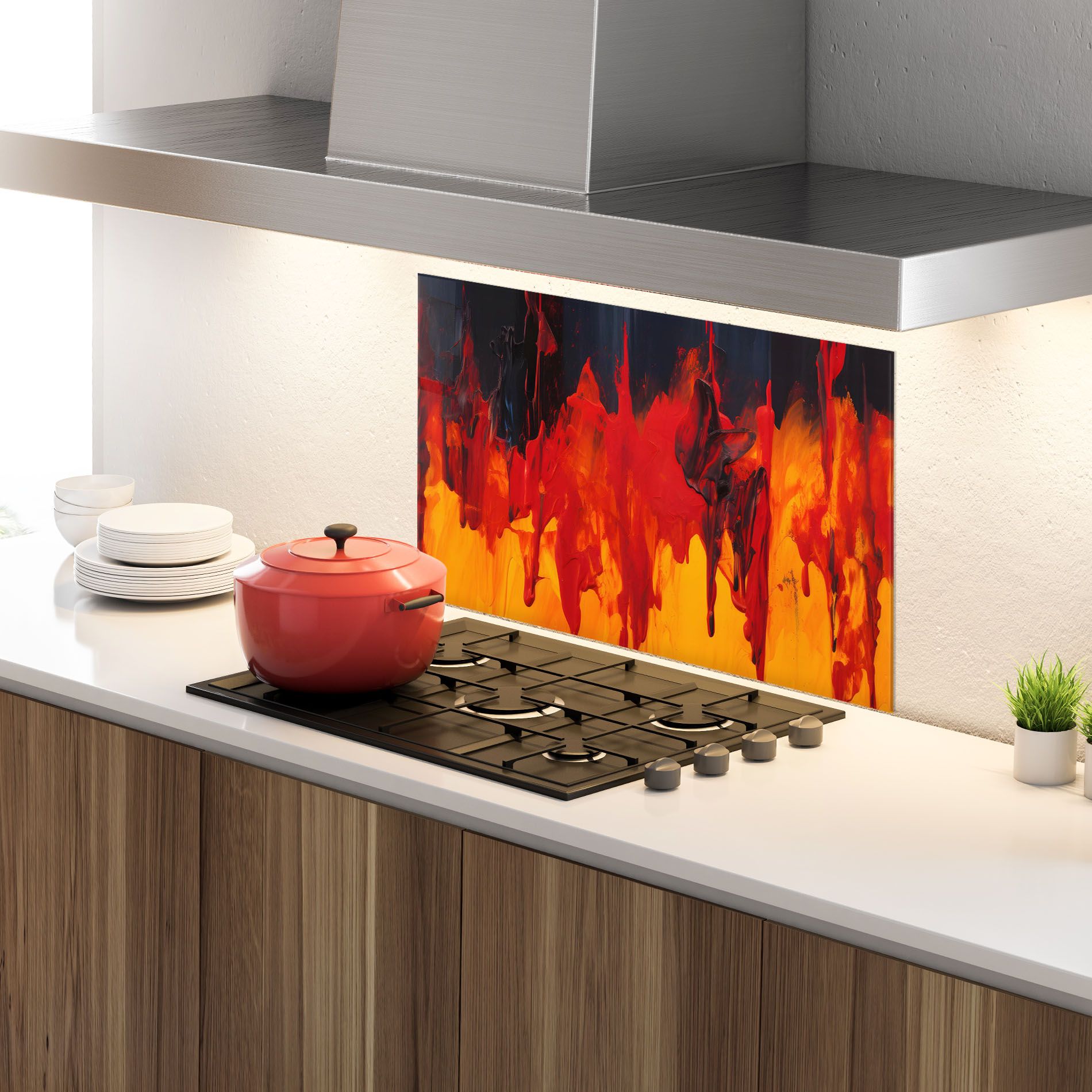 Colorful Fire Art mockup 4