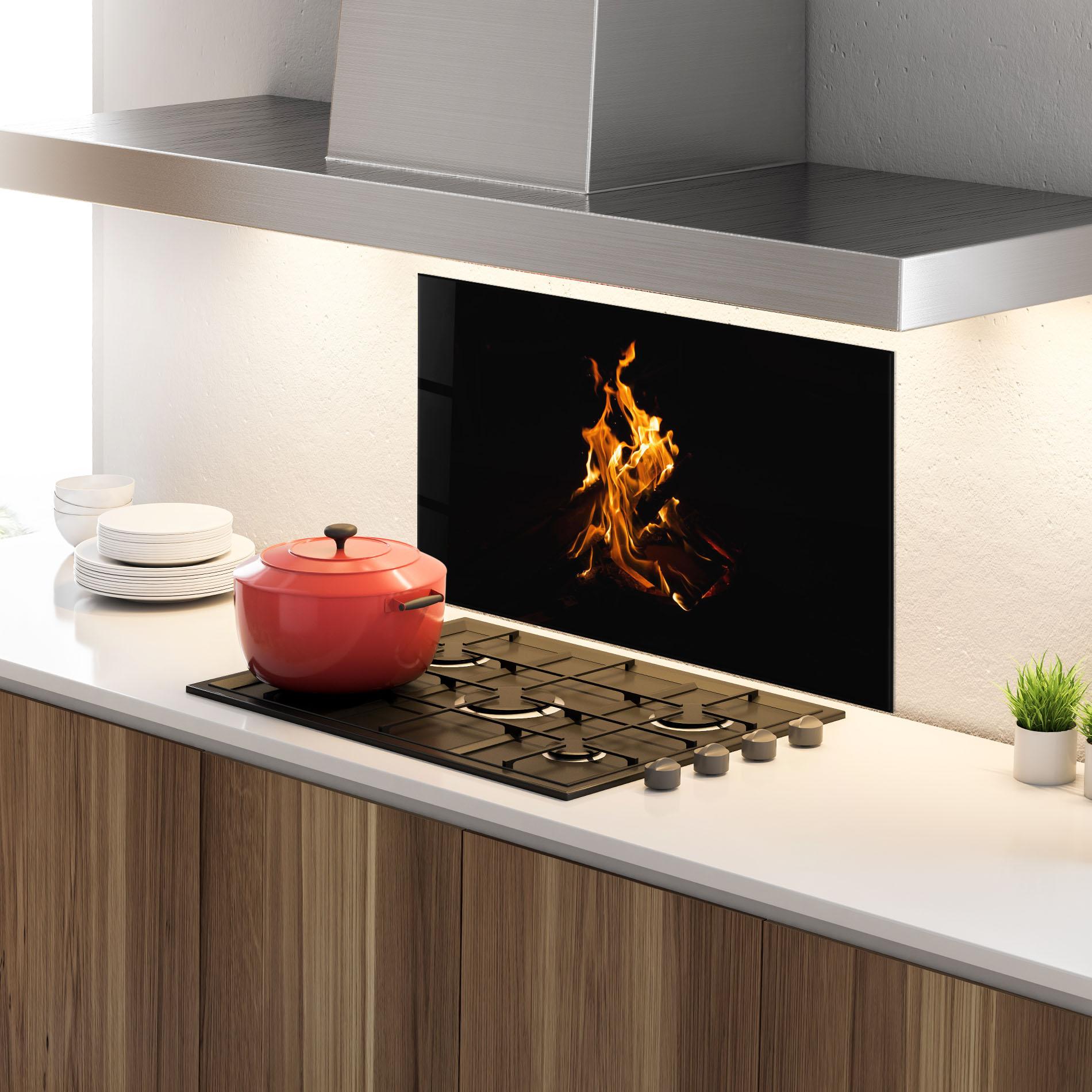 Panou Sticla Bucatarie Fire View mockup 4