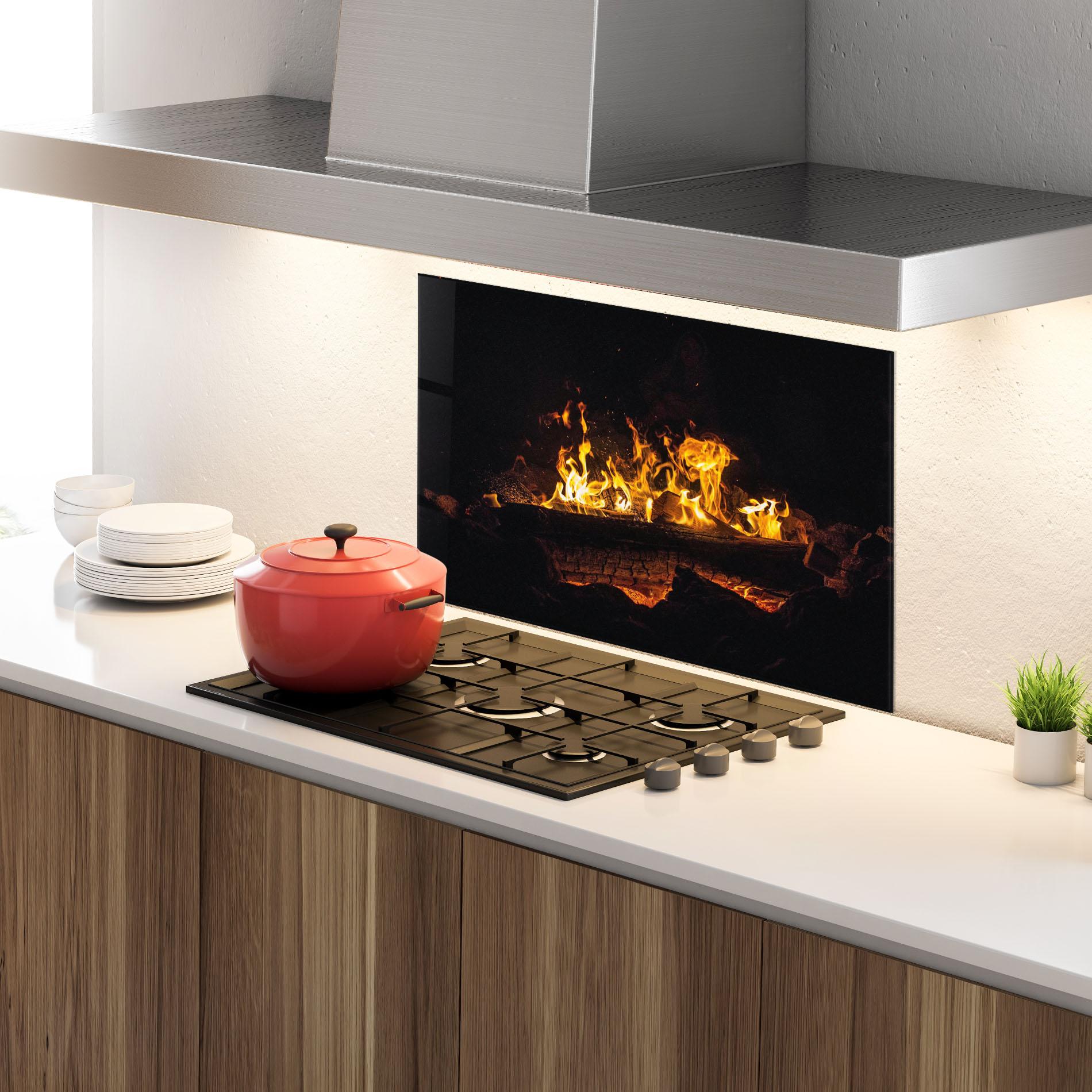 Panou Sticla Bucatarie Fire Wood mockup 4