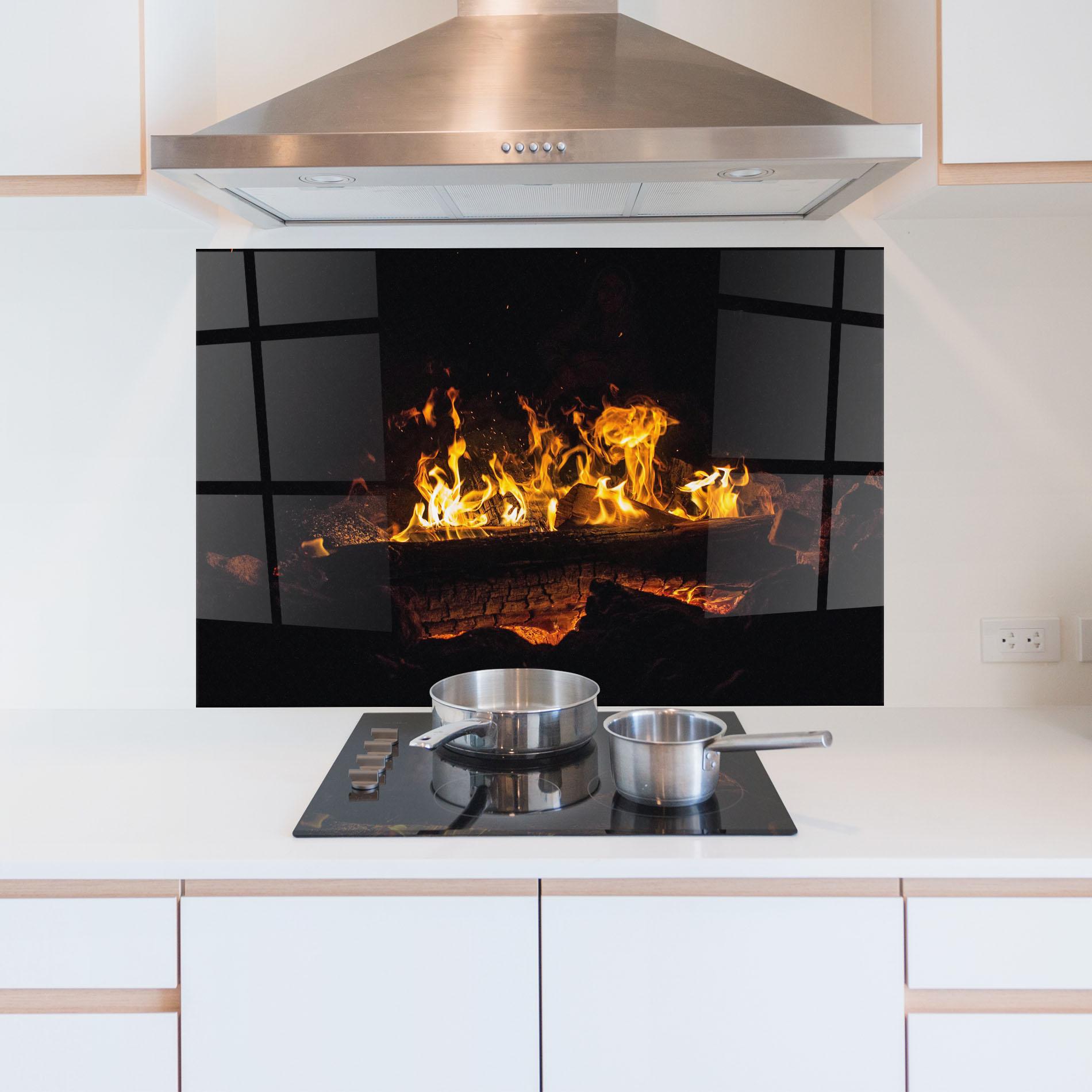 Panou Sticla Bucatarie Fire Wood mockup 5