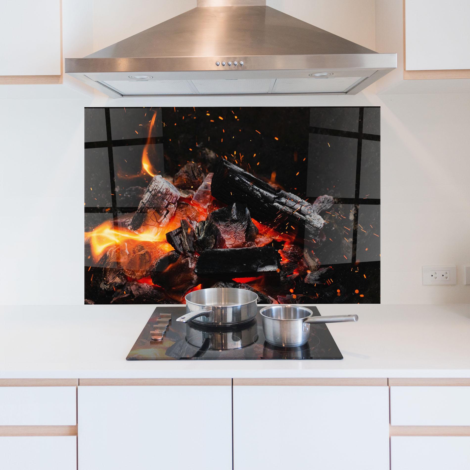 Panou Sticla Bucatarie Inferno Scorch mockup 5