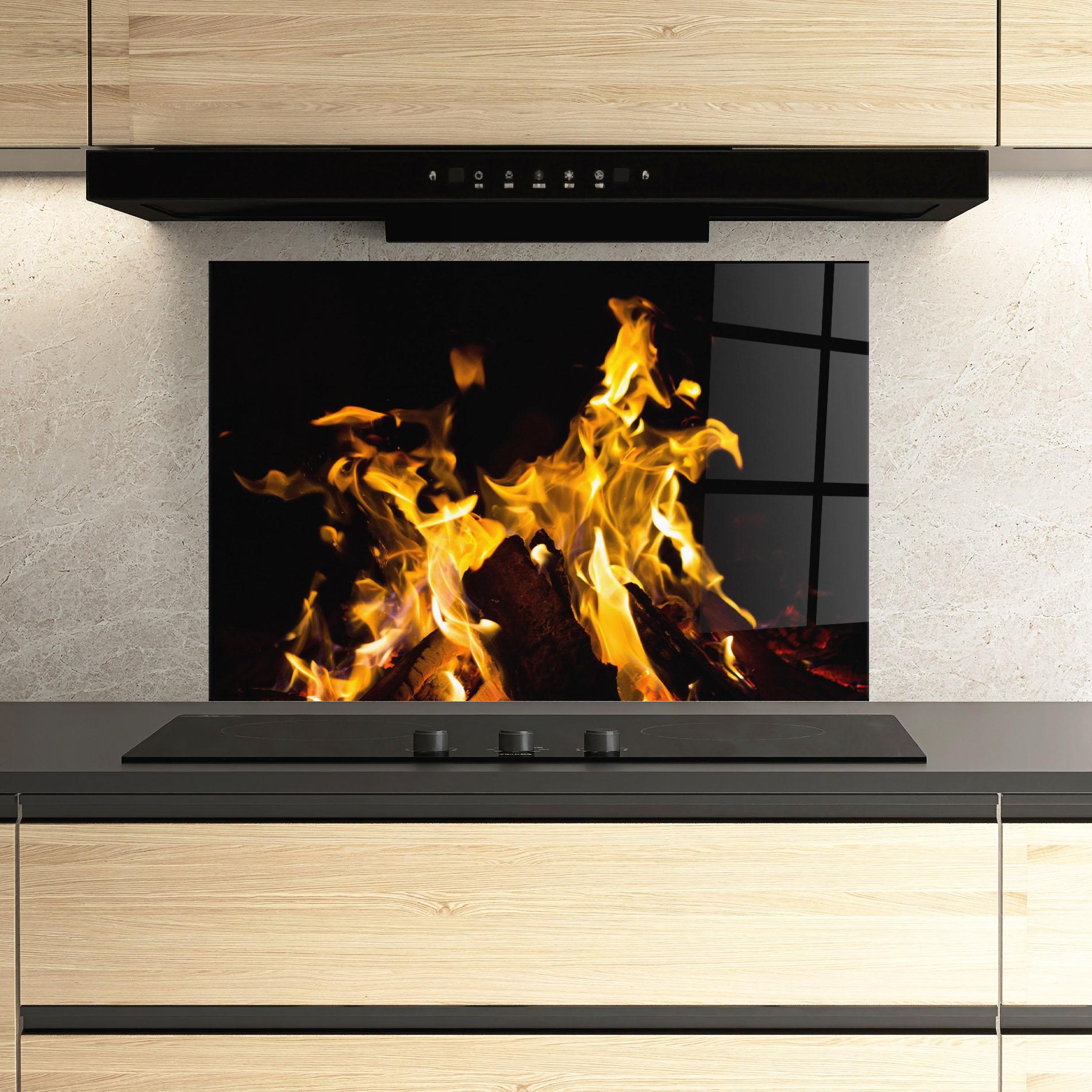 Panou Sticla Bucatarie Fire Dance mockup 3