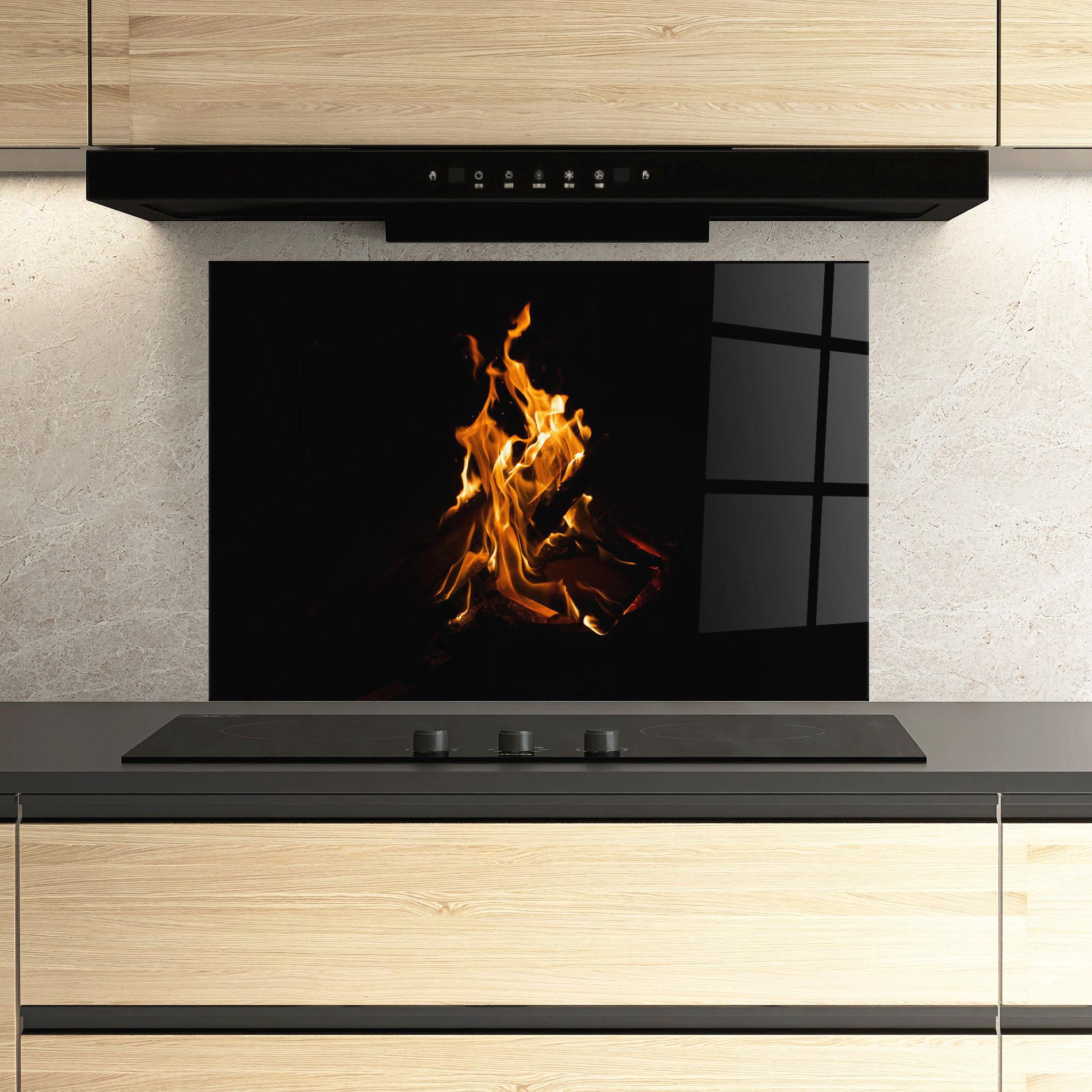 Panou Sticla Bucatarie Fire View mockup 3