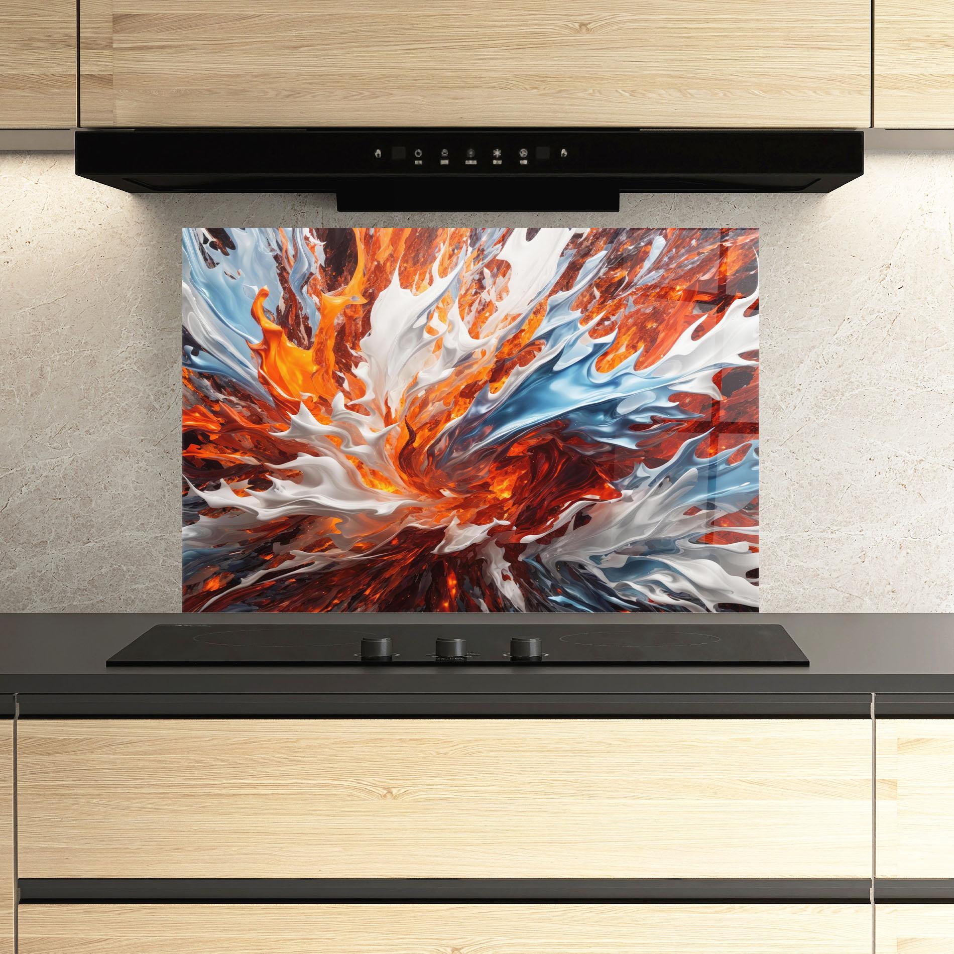 Panou Sticla Bucatarie Flame Rase mockup 3