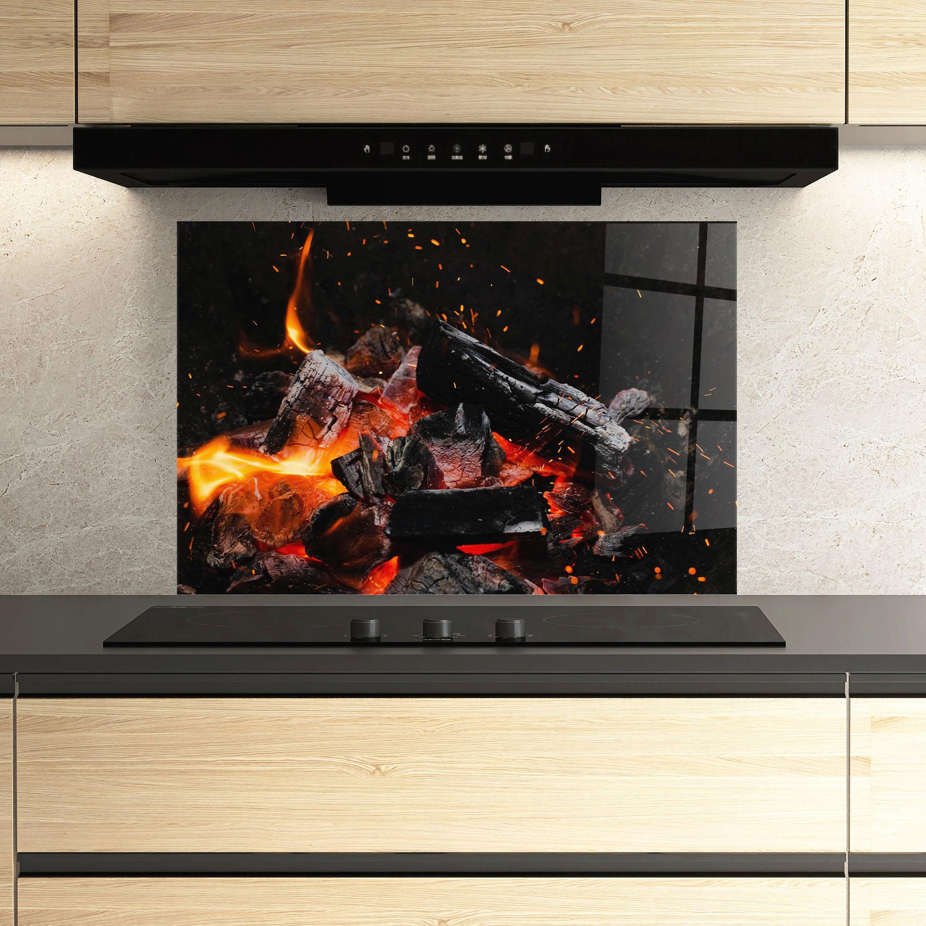 Panou Sticla Bucatarie Inferno Scorch mockup 3