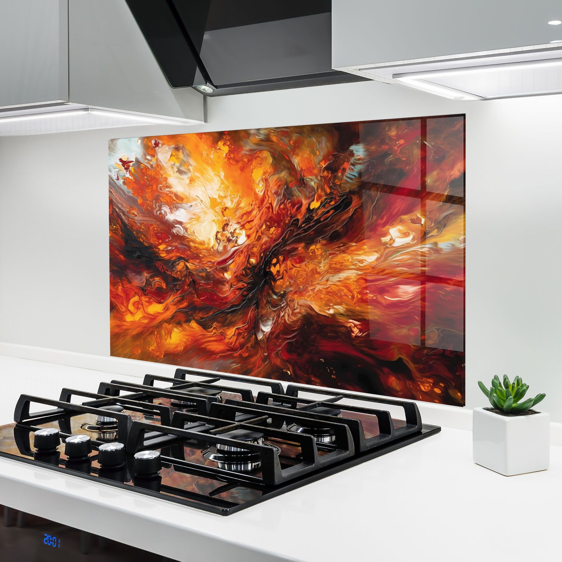 Fiery Red Orange Art mockup 6