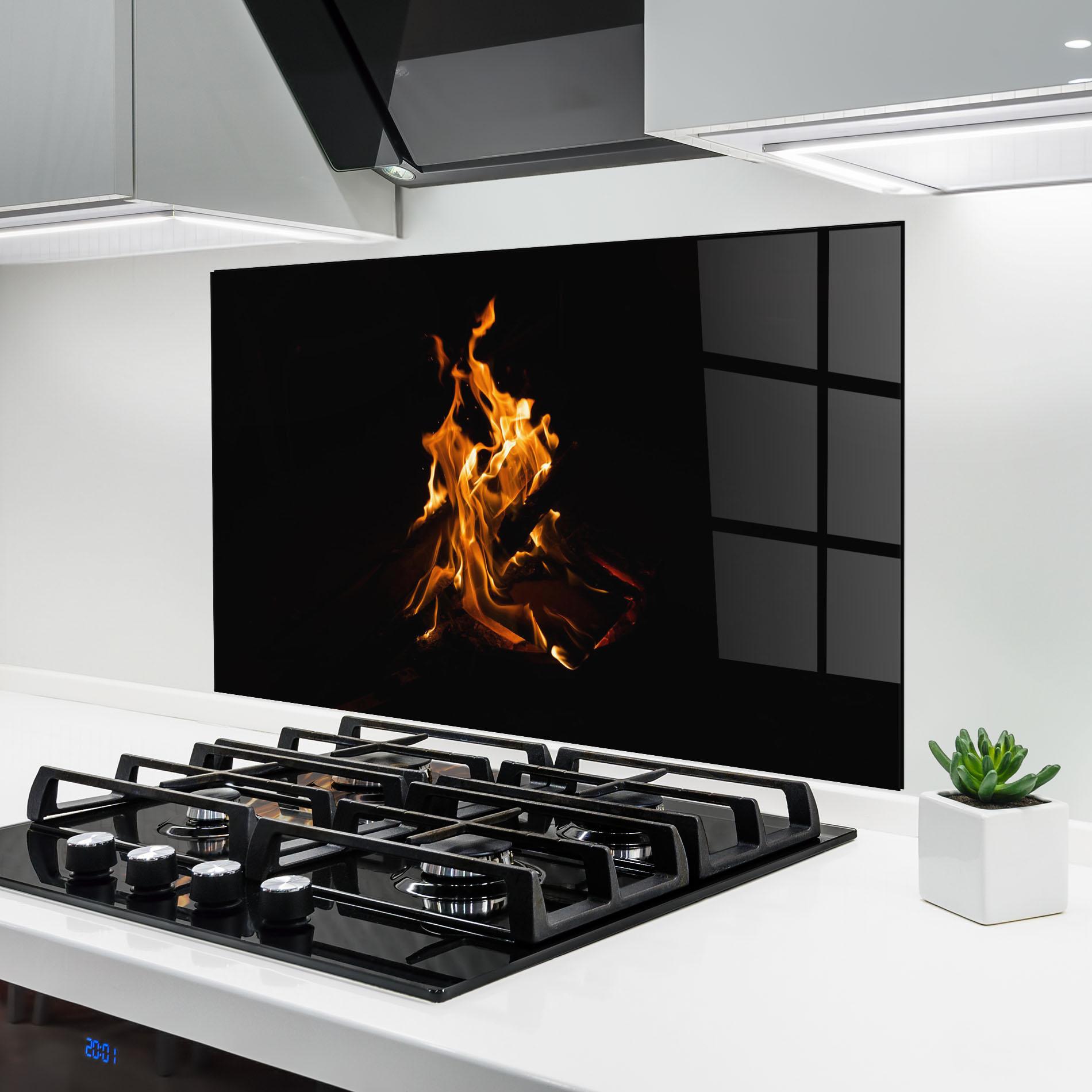 Panou Sticla Bucatarie Fire View mockup 6