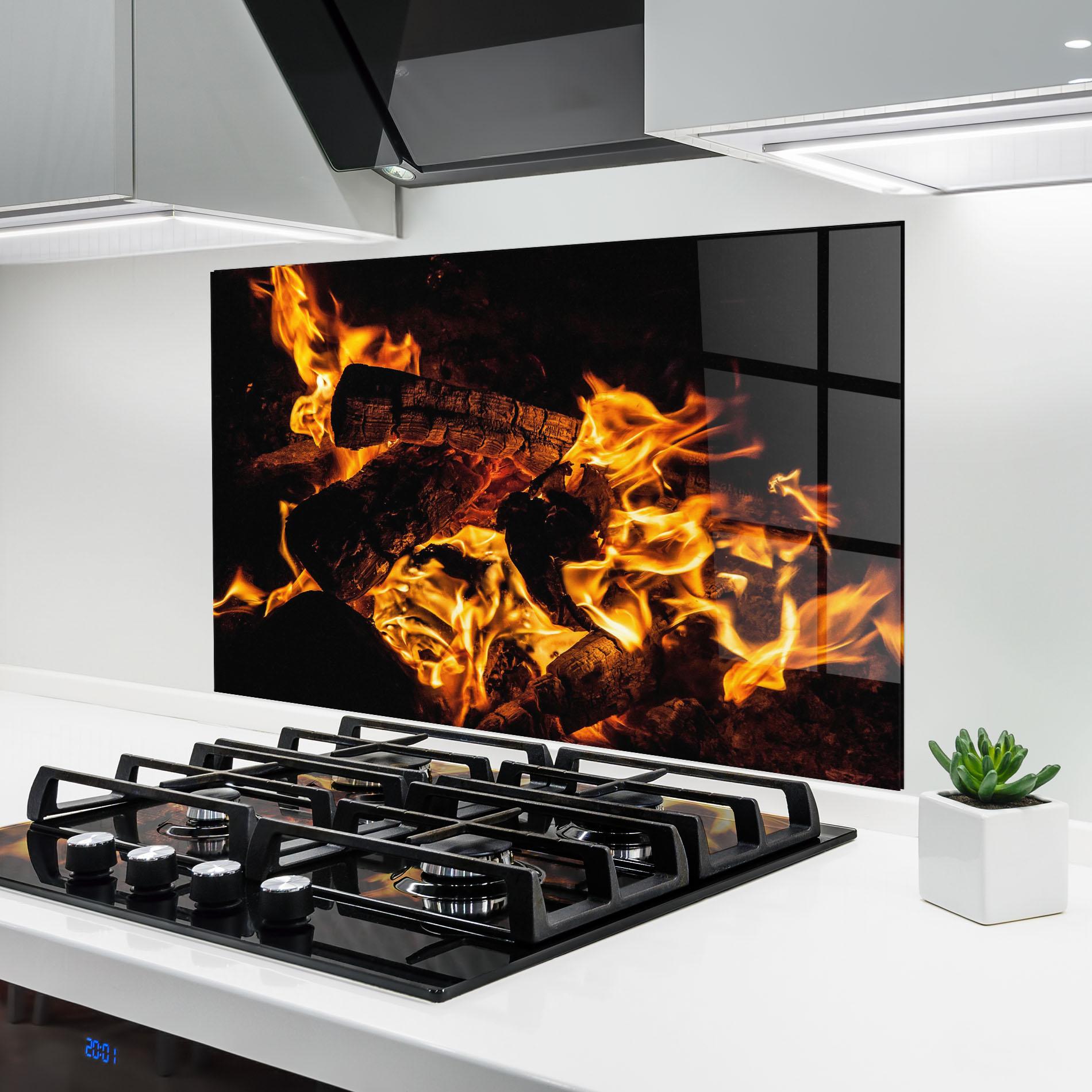 Panou Sticla Bucatarie Incandescent Heat mockup 6