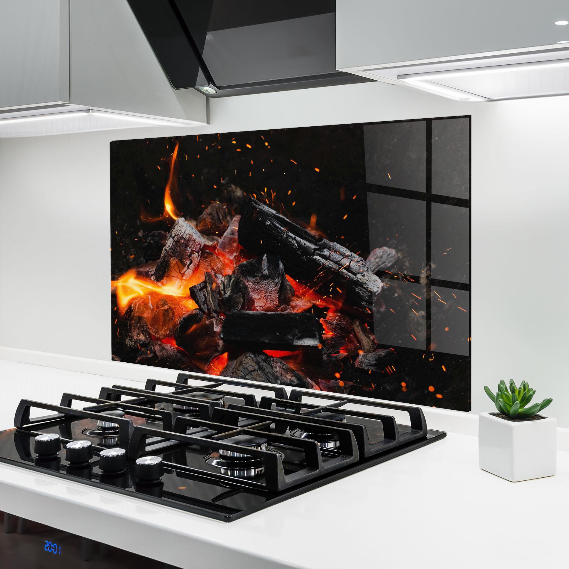 Panou Sticla Bucatarie Inferno Scorch mockup 6