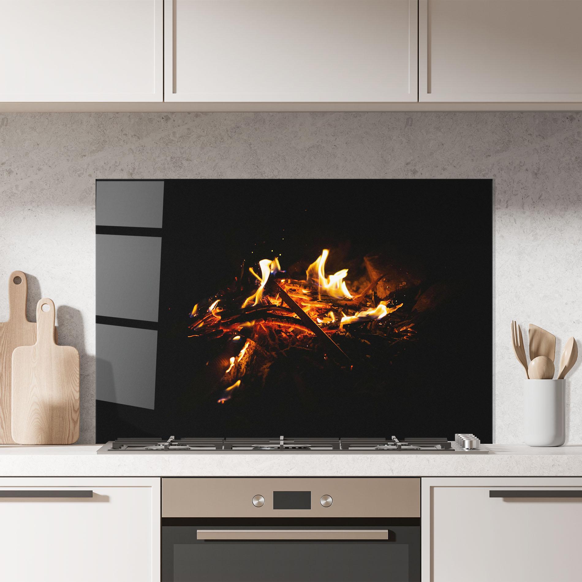 Panou Sticla Bucatarie Fiery Blaze mockup 7
