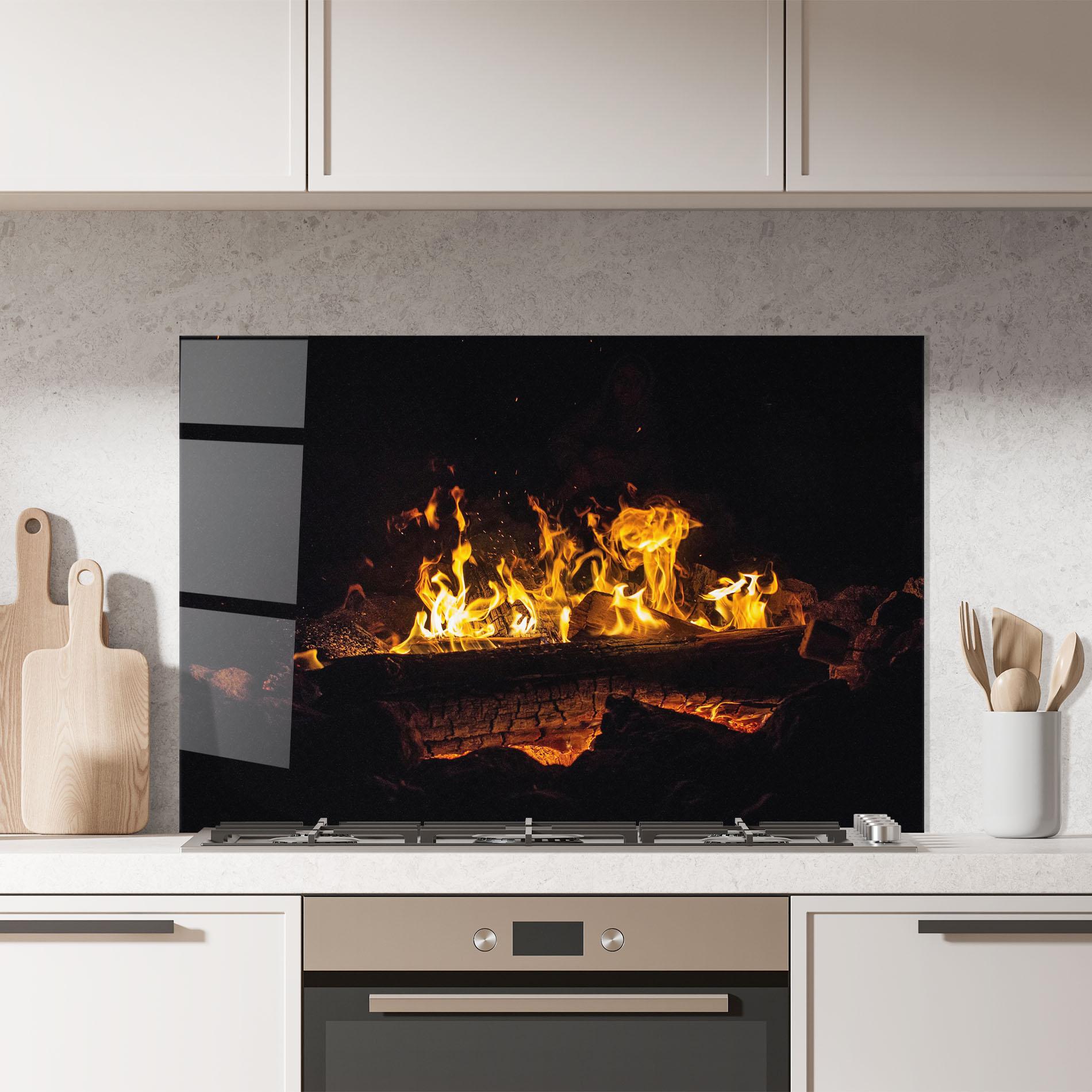 Panou Sticla Bucatarie Fire Wood mockup 7