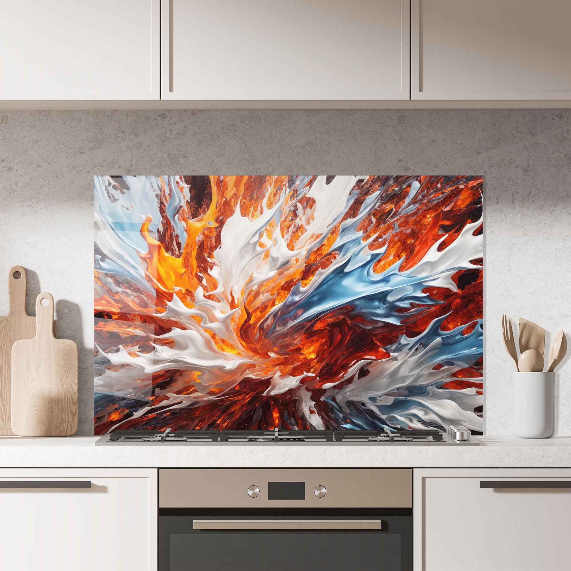 Panou Sticla Bucatarie Flame Rase mockup 7