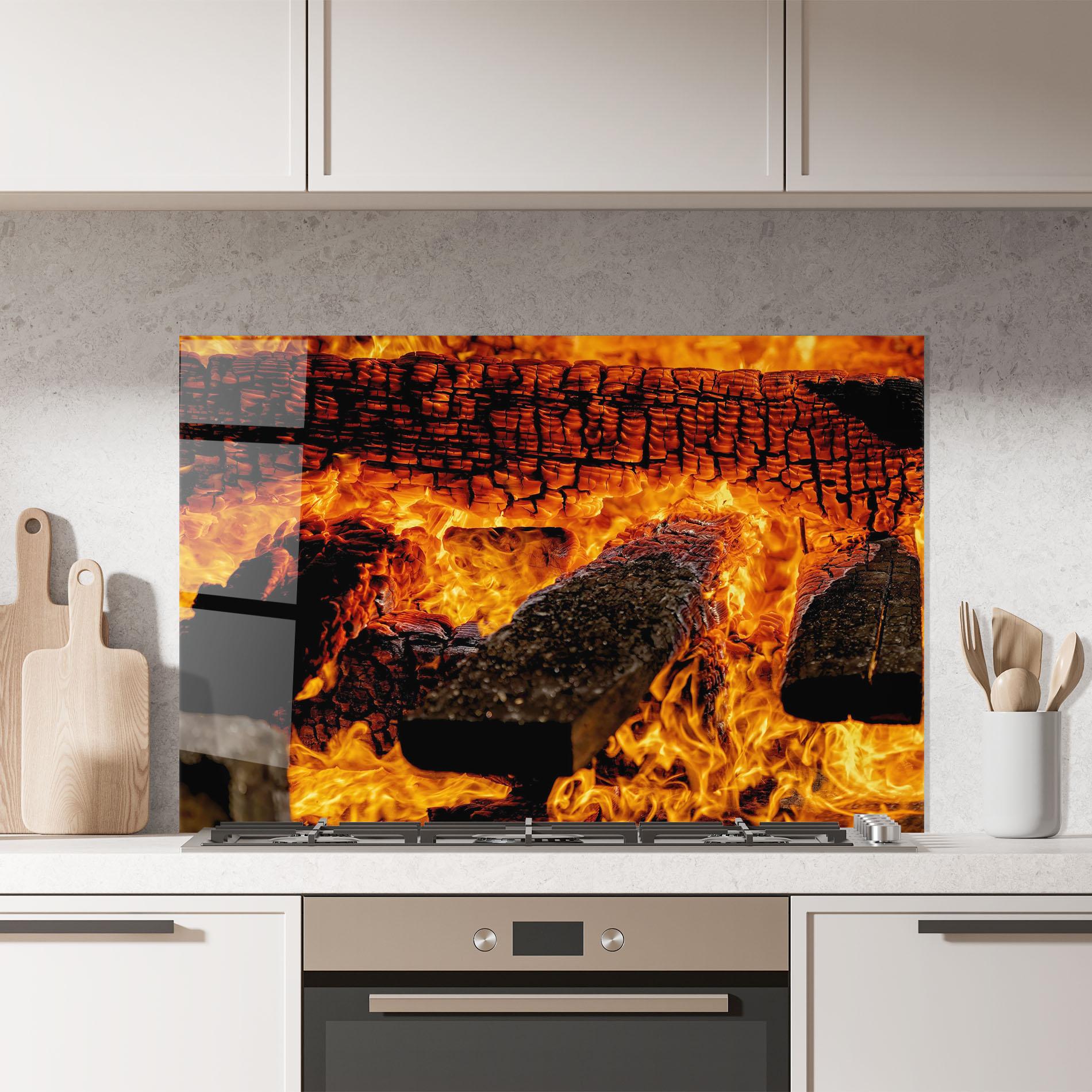 Panou Sticla Bucatarie Inferno Heat mockup 7