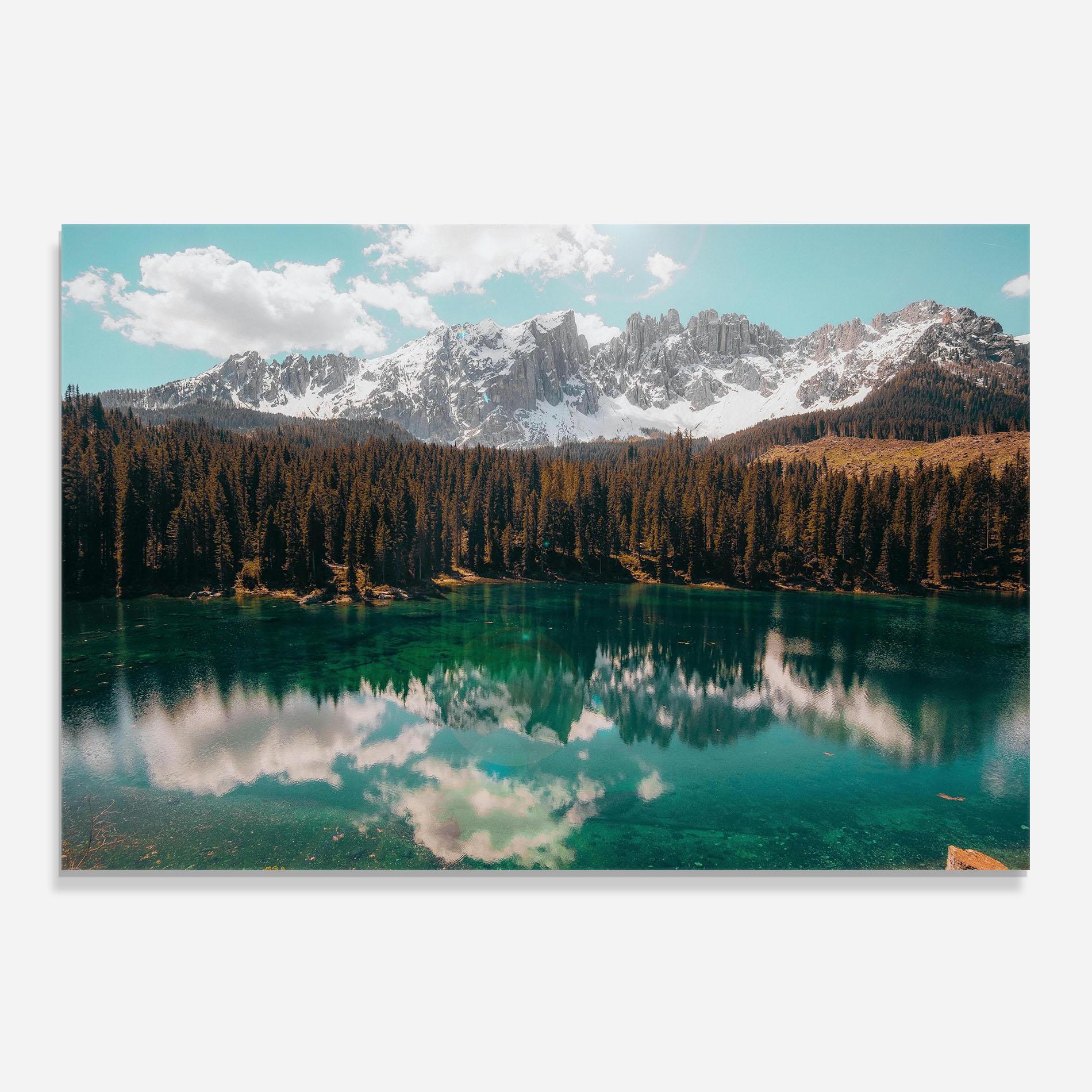 Panou Sticla Bucatarie Mountain Lake View mockup 0