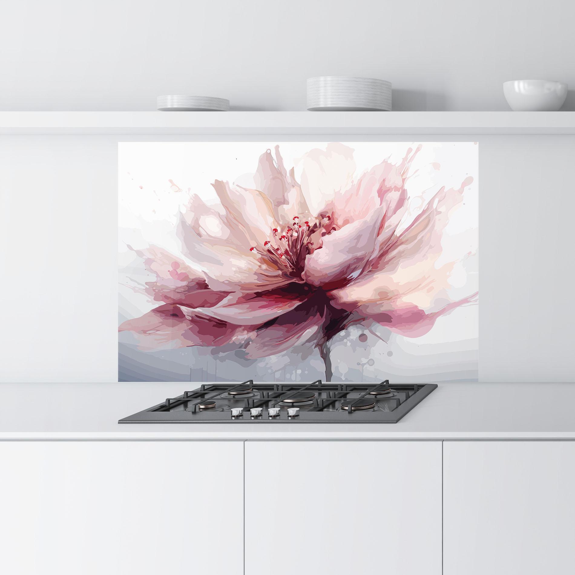 Panou Sticla Bucatarie Meditation Flower mockup 9