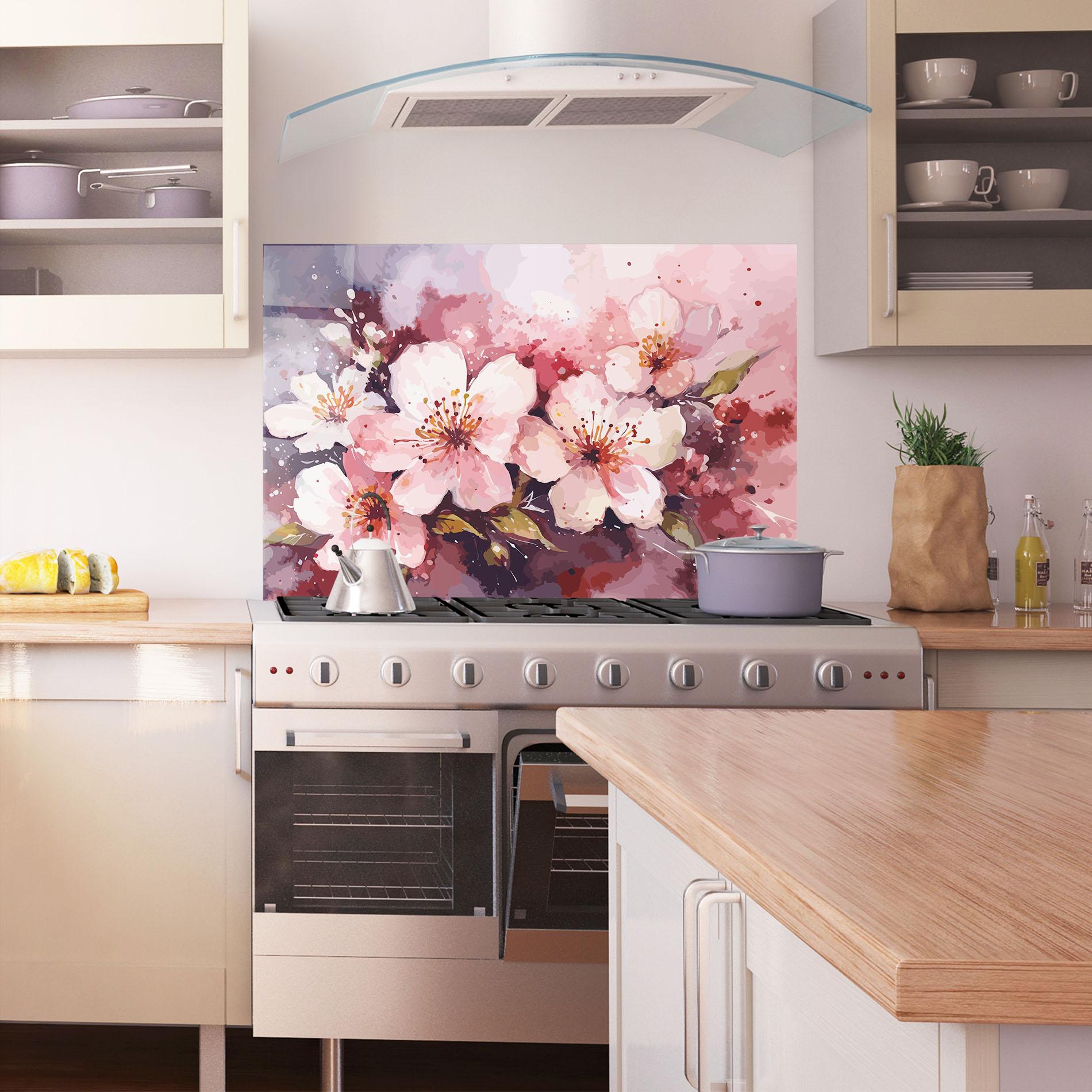 Panou Sticla Bucatarie Beautiful Nature Art mockup 1