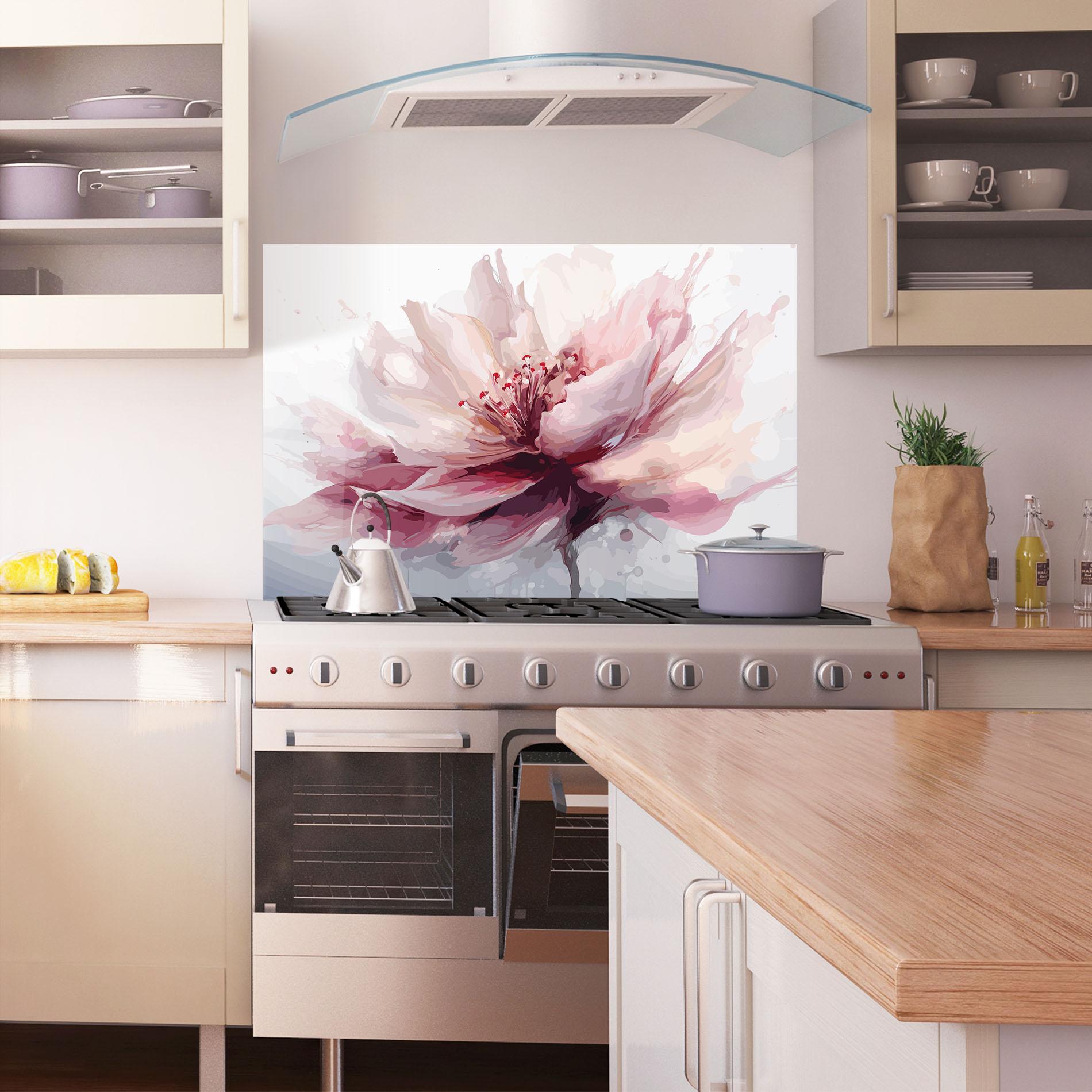 Panou Sticla Bucatarie Meditation Flower mockup 1