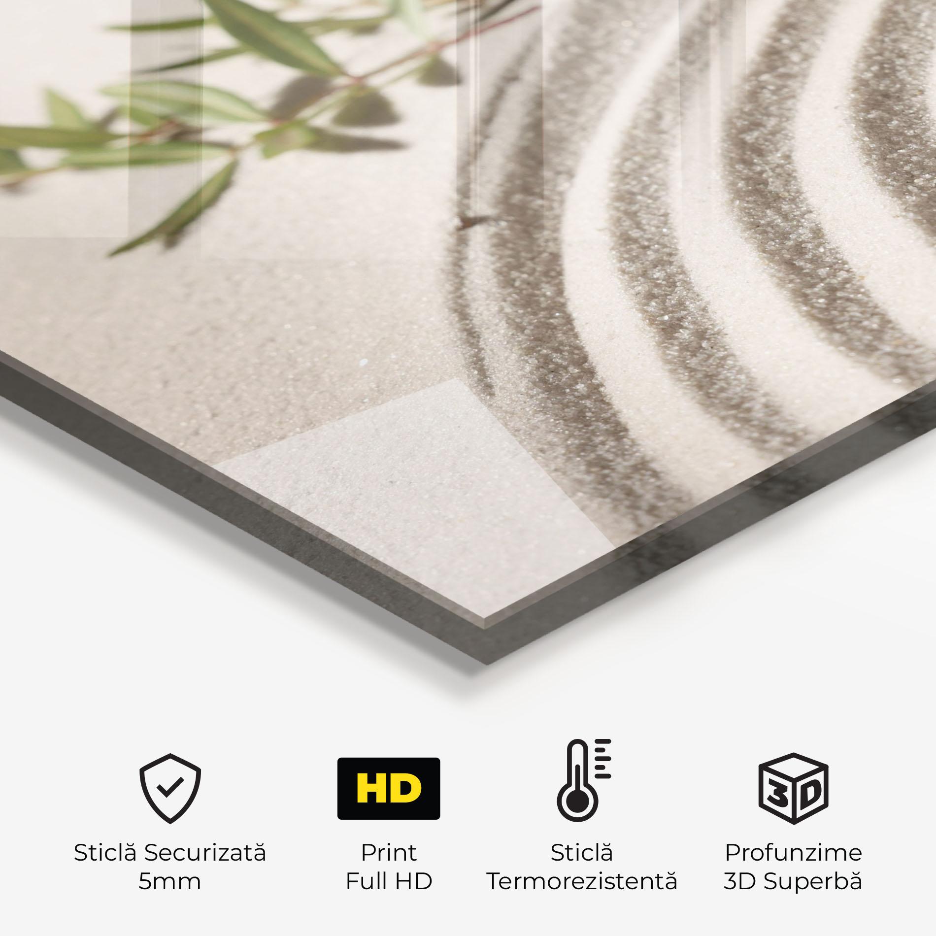 Panou Sticla Bucatarie Cream Zen Garden mockup 2