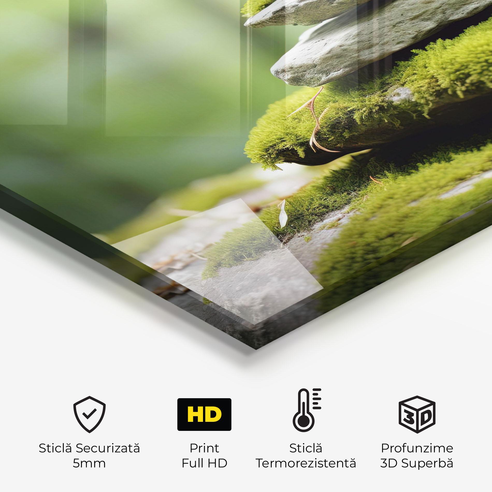 Panou Sticla Bucatarie Pile Gray Rock mockup 2