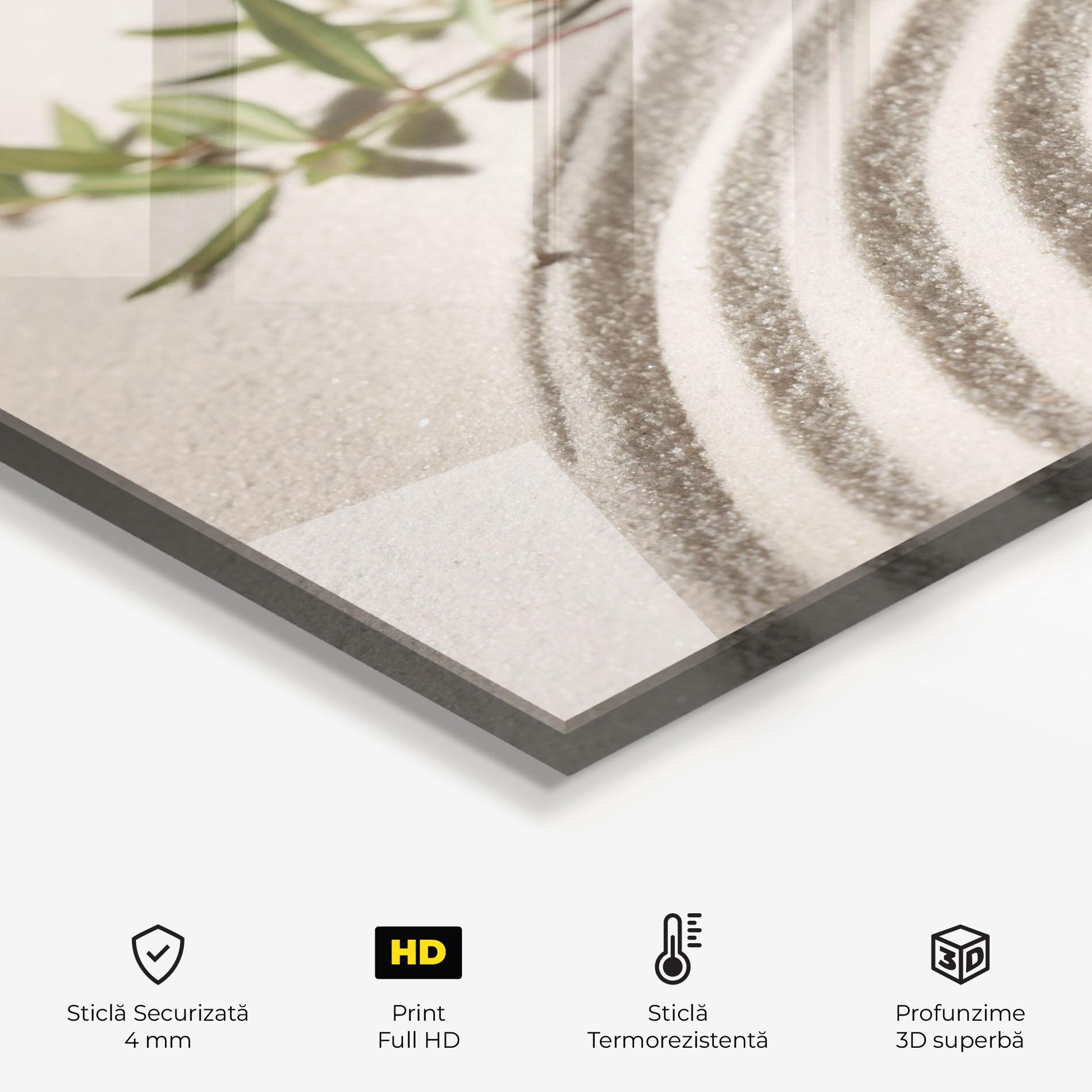 Panou Sticla Bucatarie Cream Zen Garden mockup 2