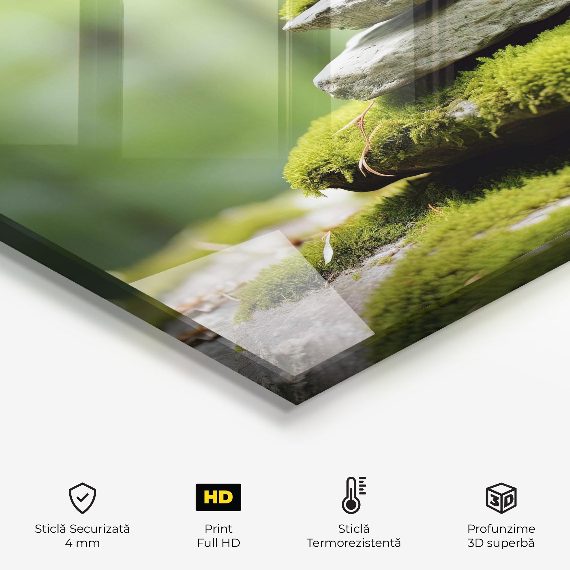 Panou Sticla Bucatarie Pile Gray Rock mockup 2