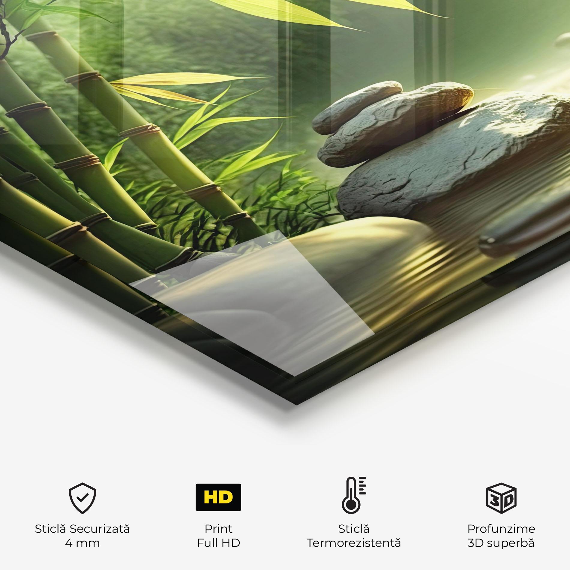 Panou Sticla Bucatarie Relaxing Spa Nature mockup 2