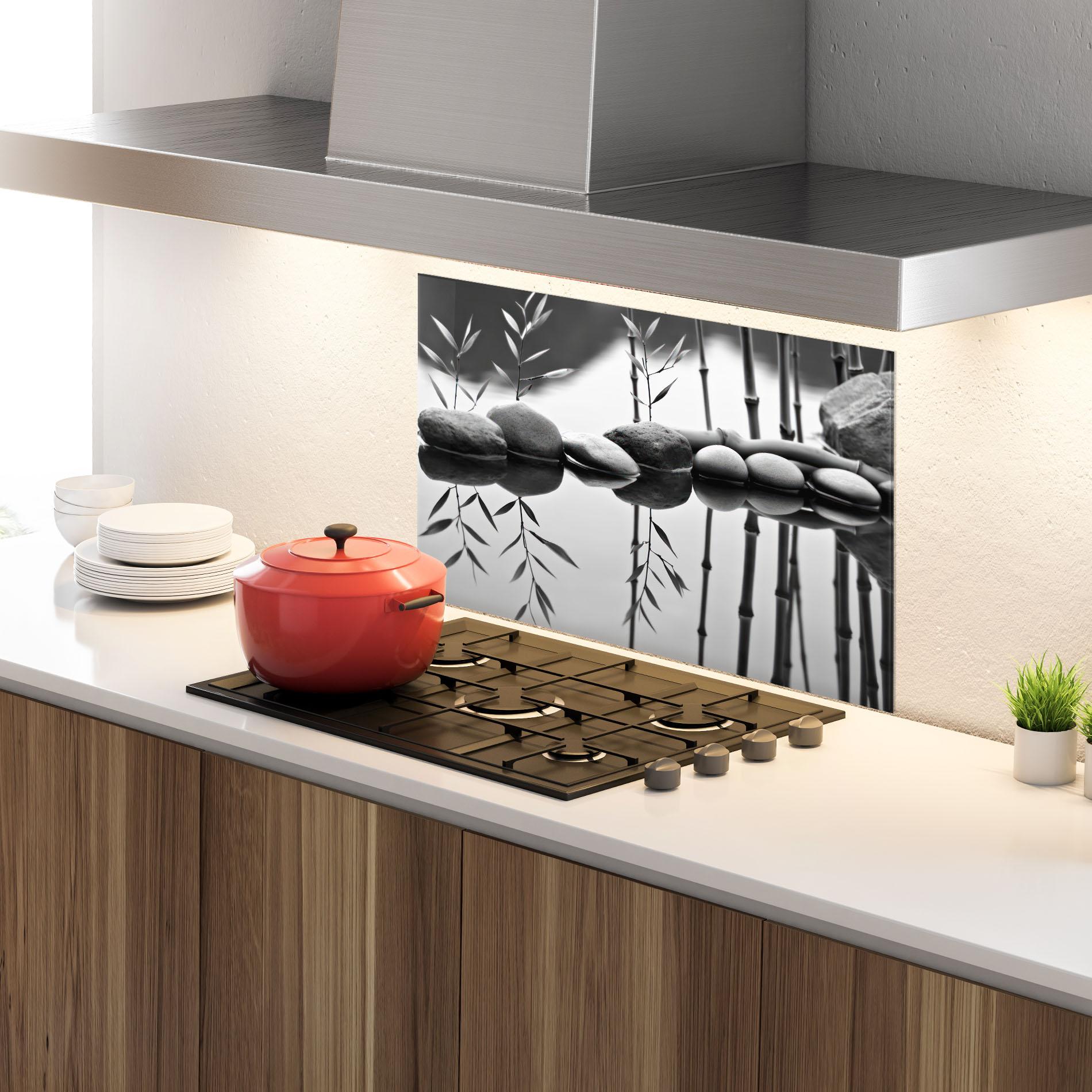 Panou Sticla Bucatarie Bamboo Lake mockup 4