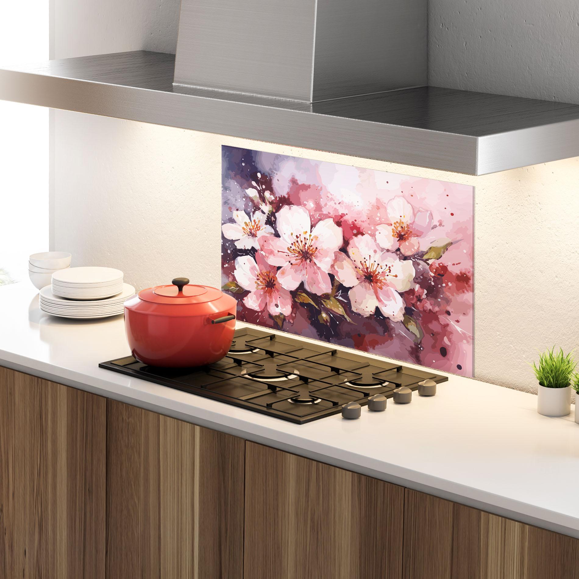 Panou Sticla Bucatarie Beautiful Nature Art mockup 4