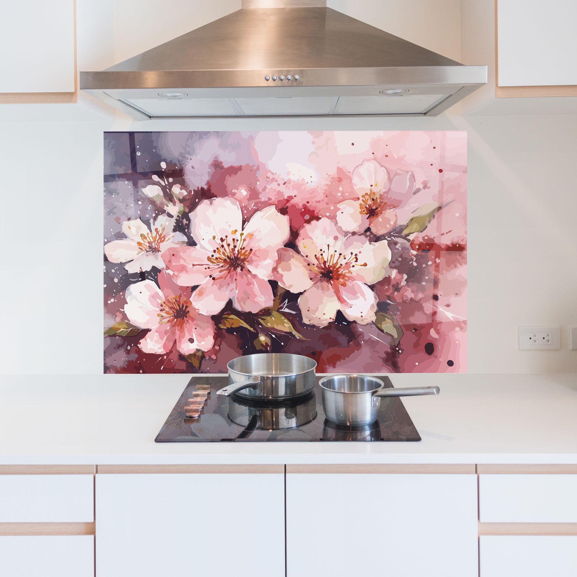 Panou Sticla Bucatarie Beautiful Nature Art mockup 5