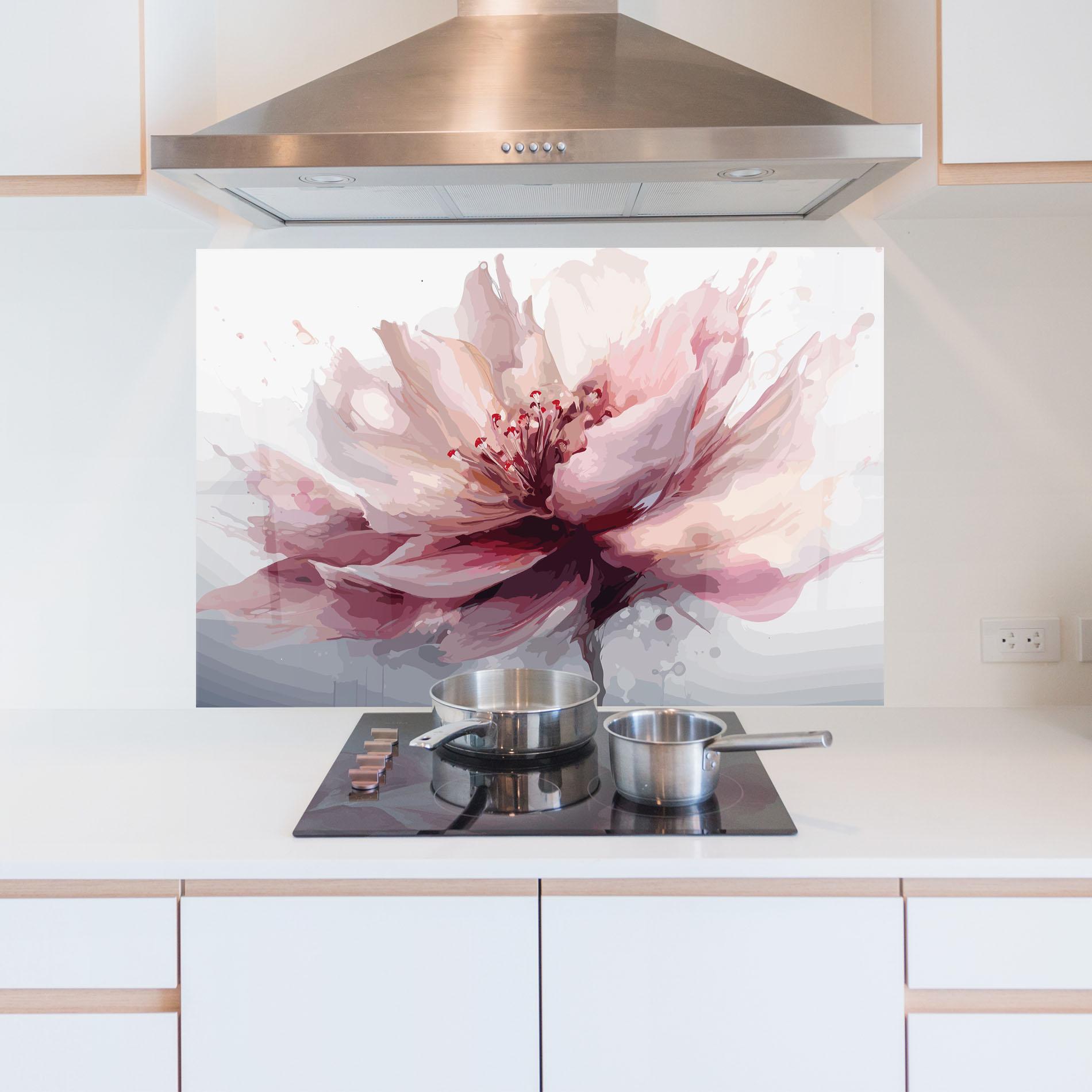 Panou Sticla Bucatarie Meditation Flower mockup 5