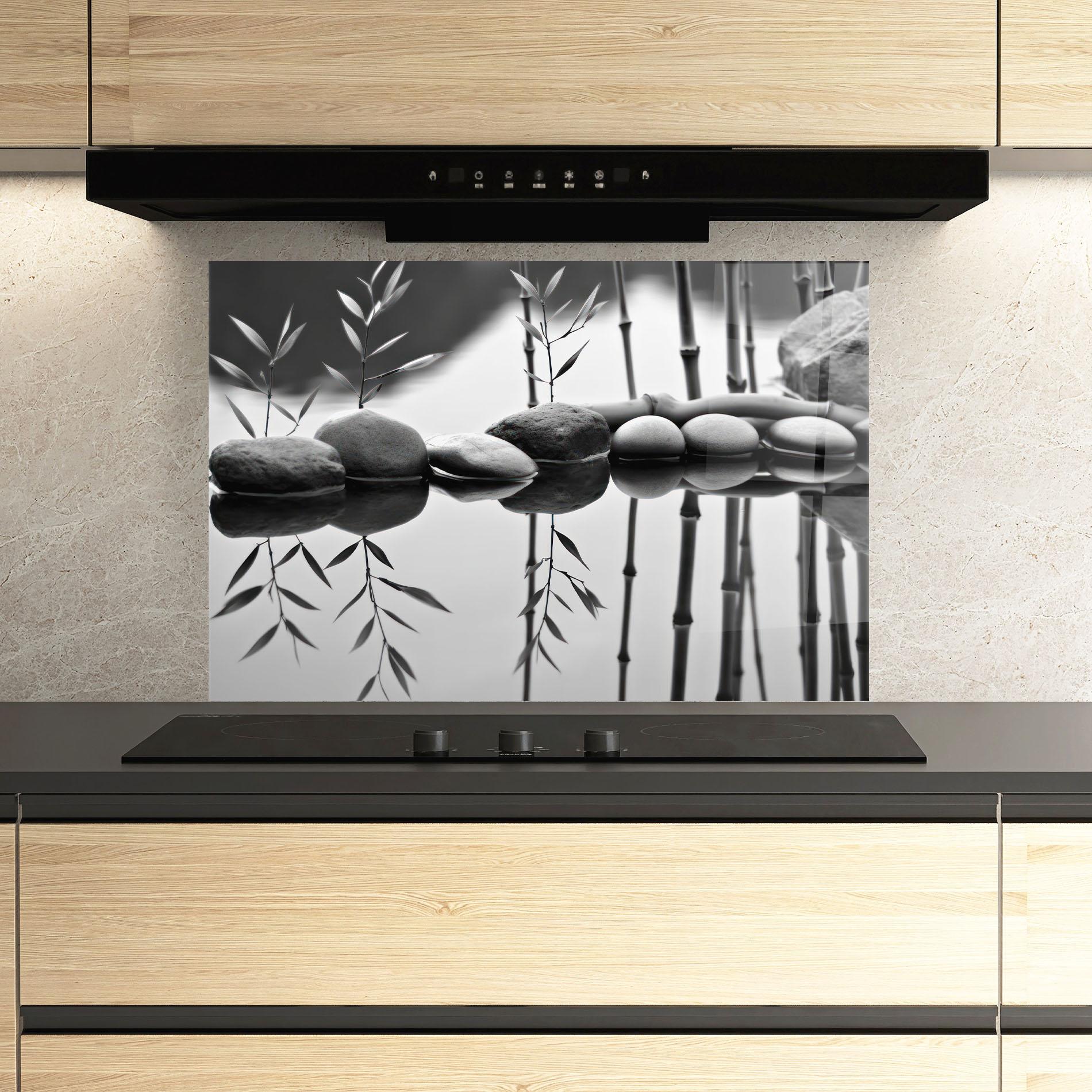 Panou Sticla Bucatarie Bamboo Lake mockup 3