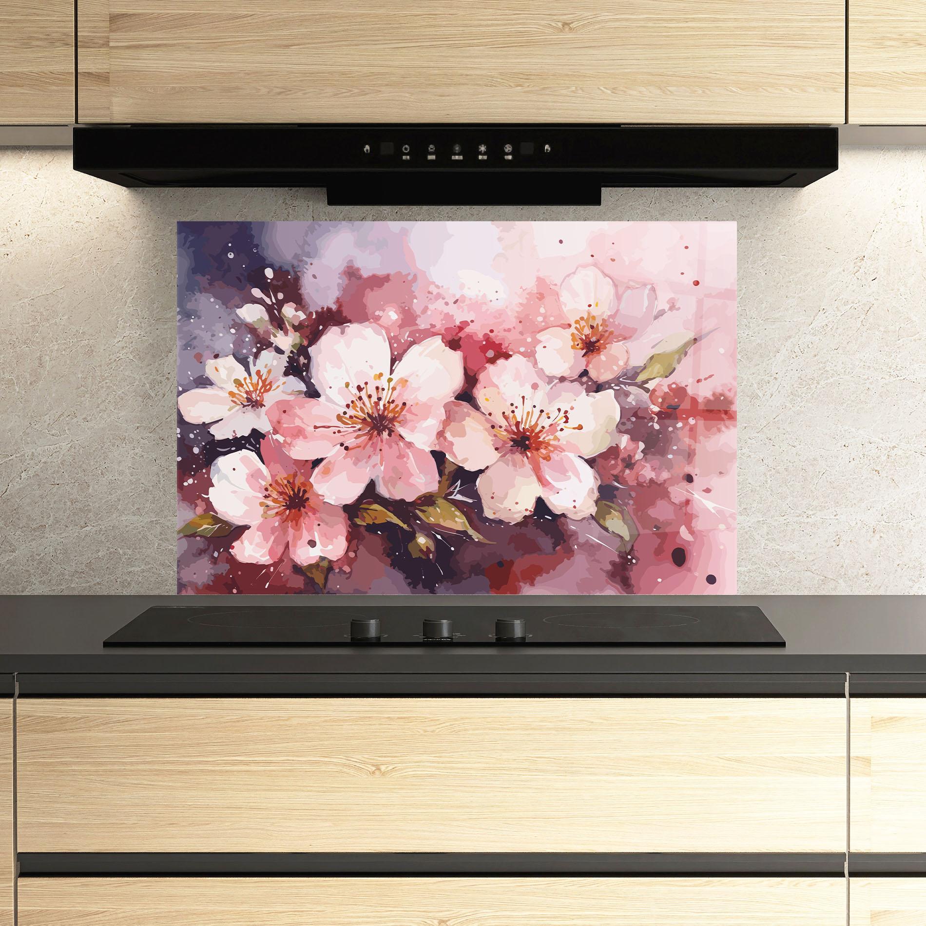 Panou Sticla Bucatarie Beautiful Nature Art mockup 3