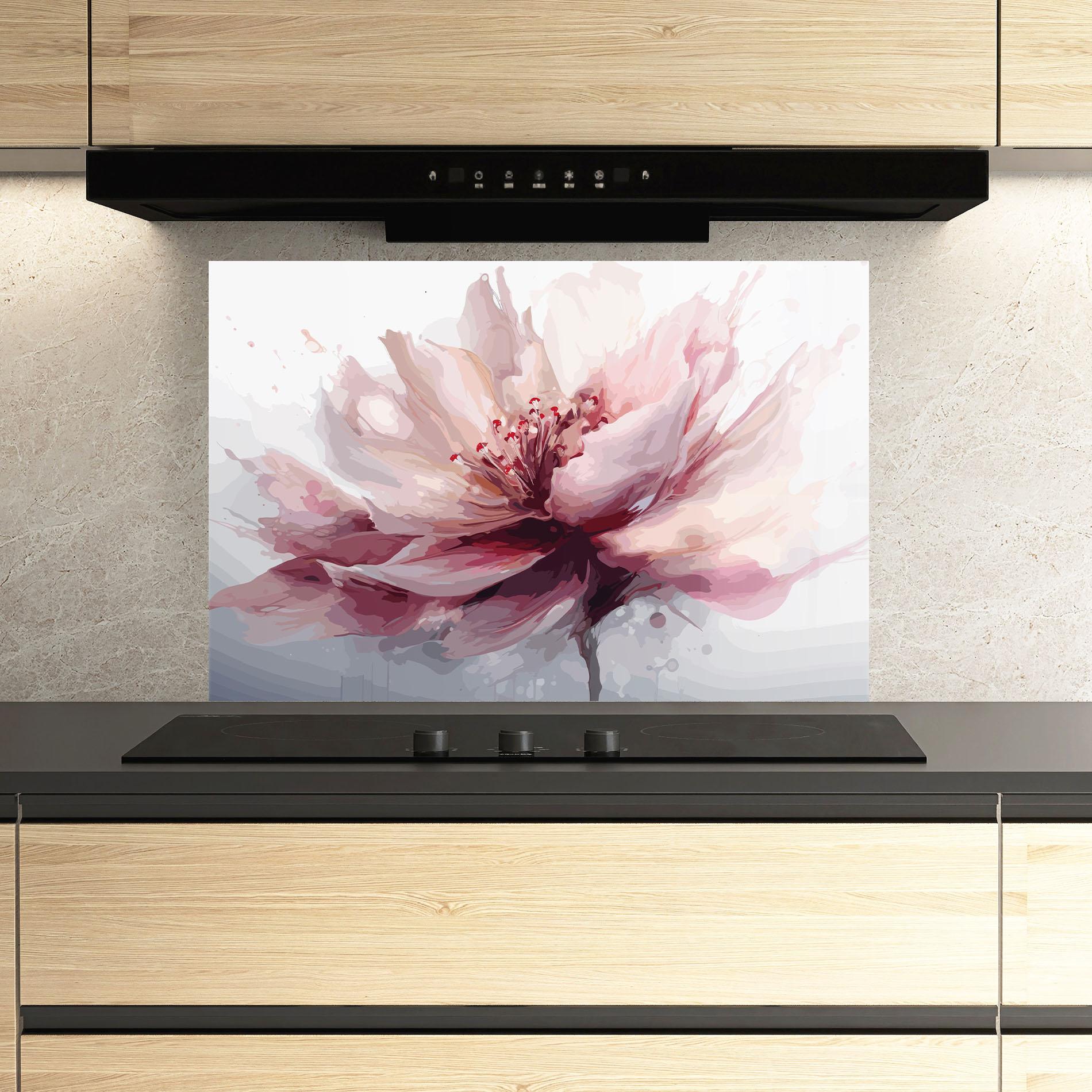 Panou Sticla Bucatarie Meditation Flower mockup 3