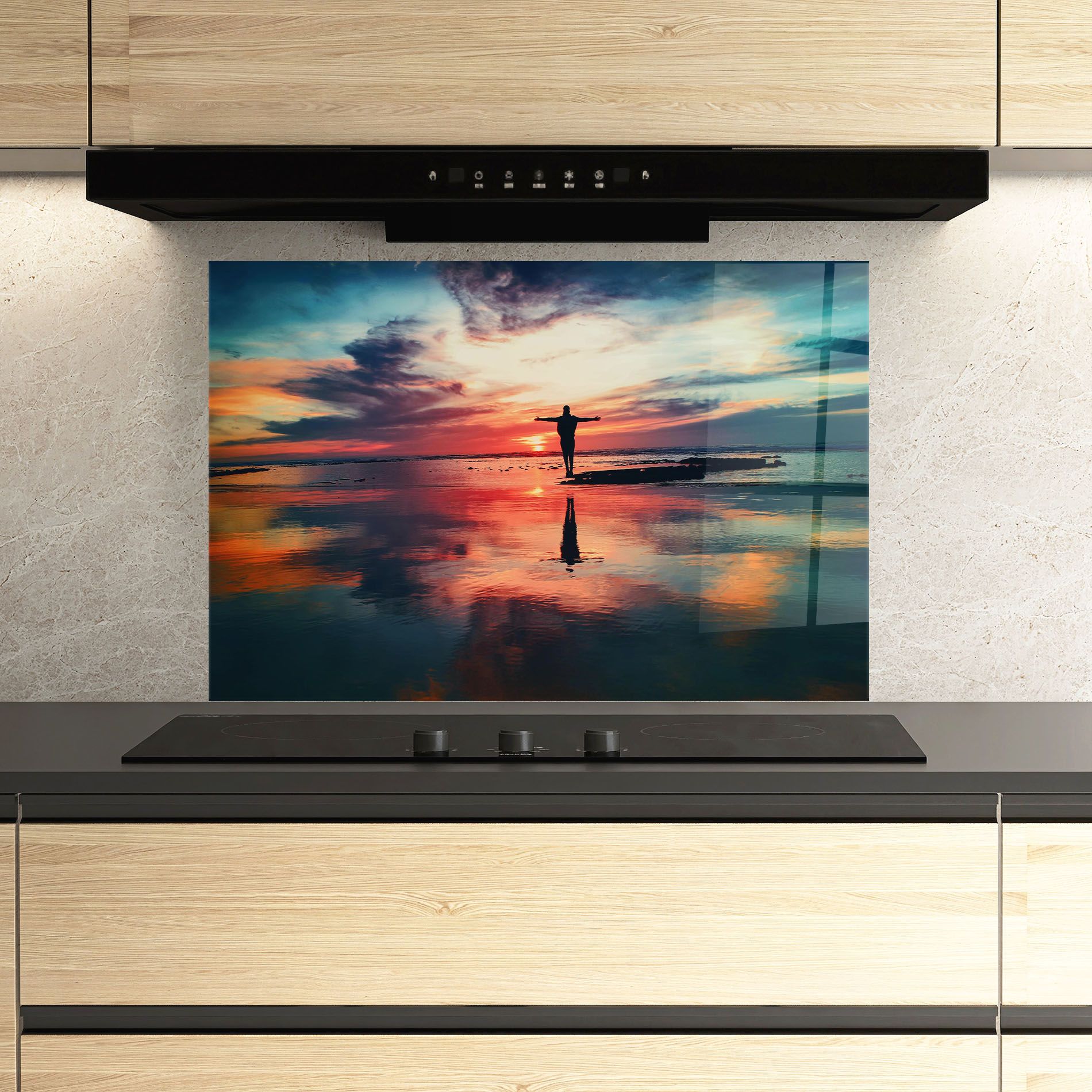 Pink Purple Sky Man mockup 3