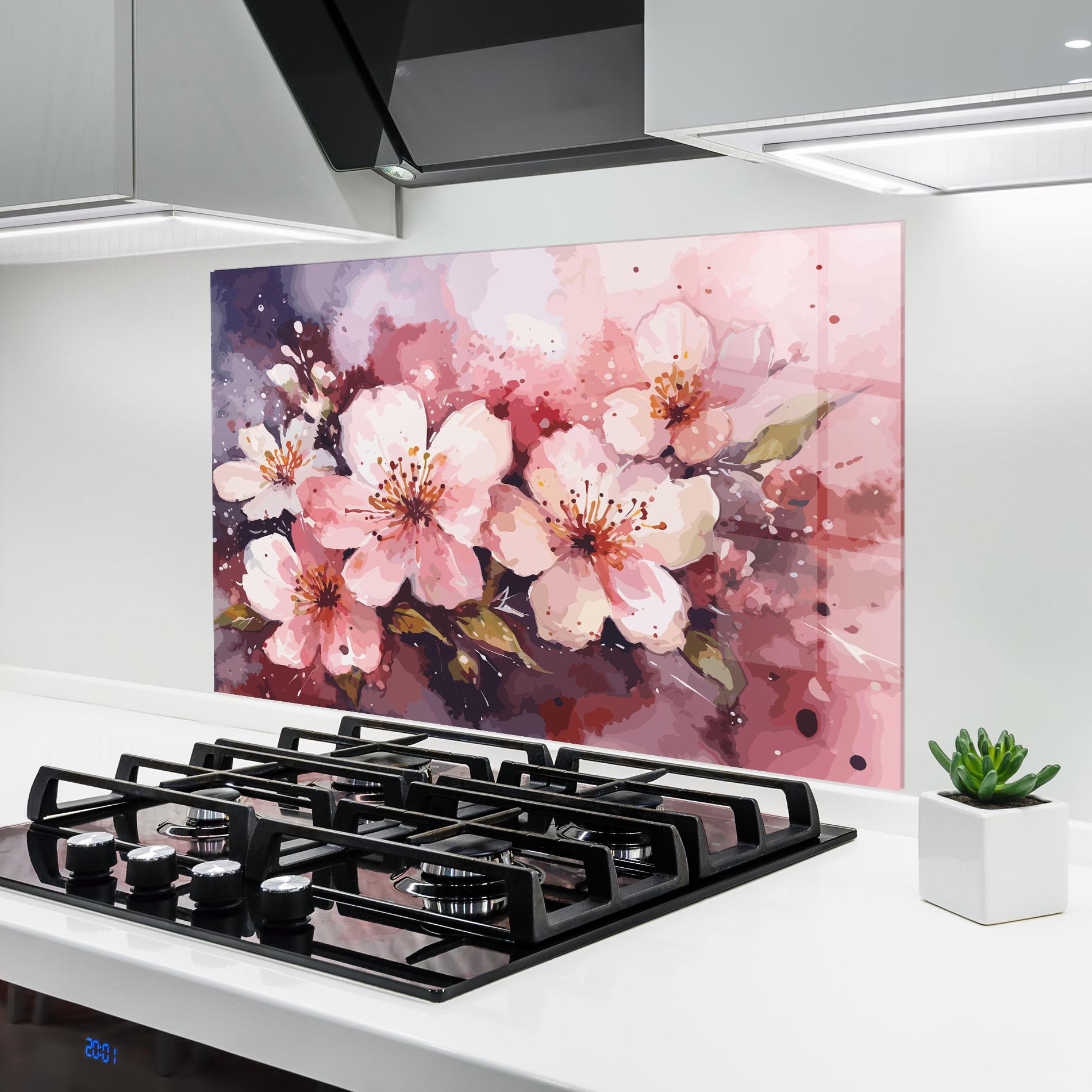 Panou Sticla Bucatarie Beautiful Nature Art mockup 6