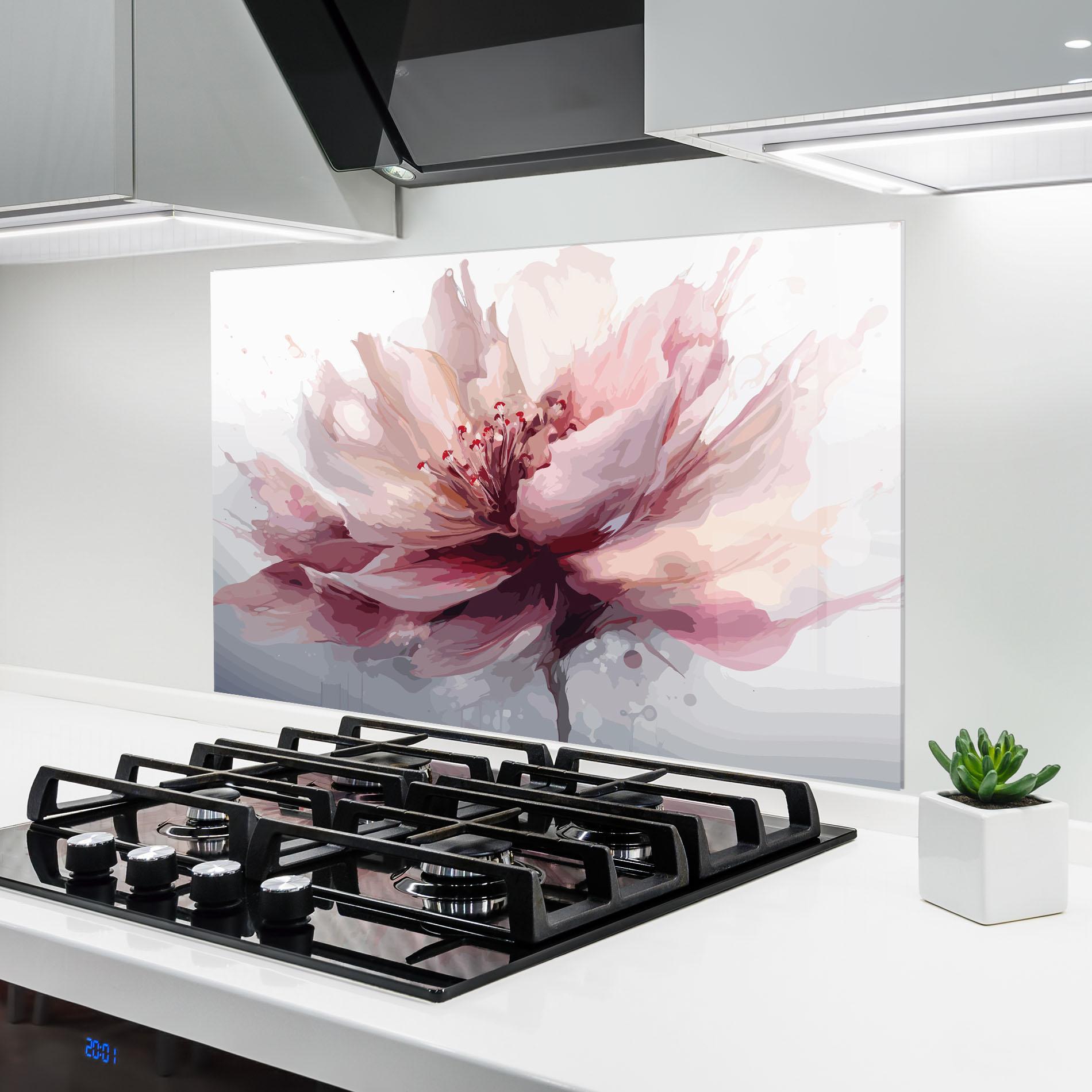 Panou Sticla Bucatarie Meditation Flower mockup 6