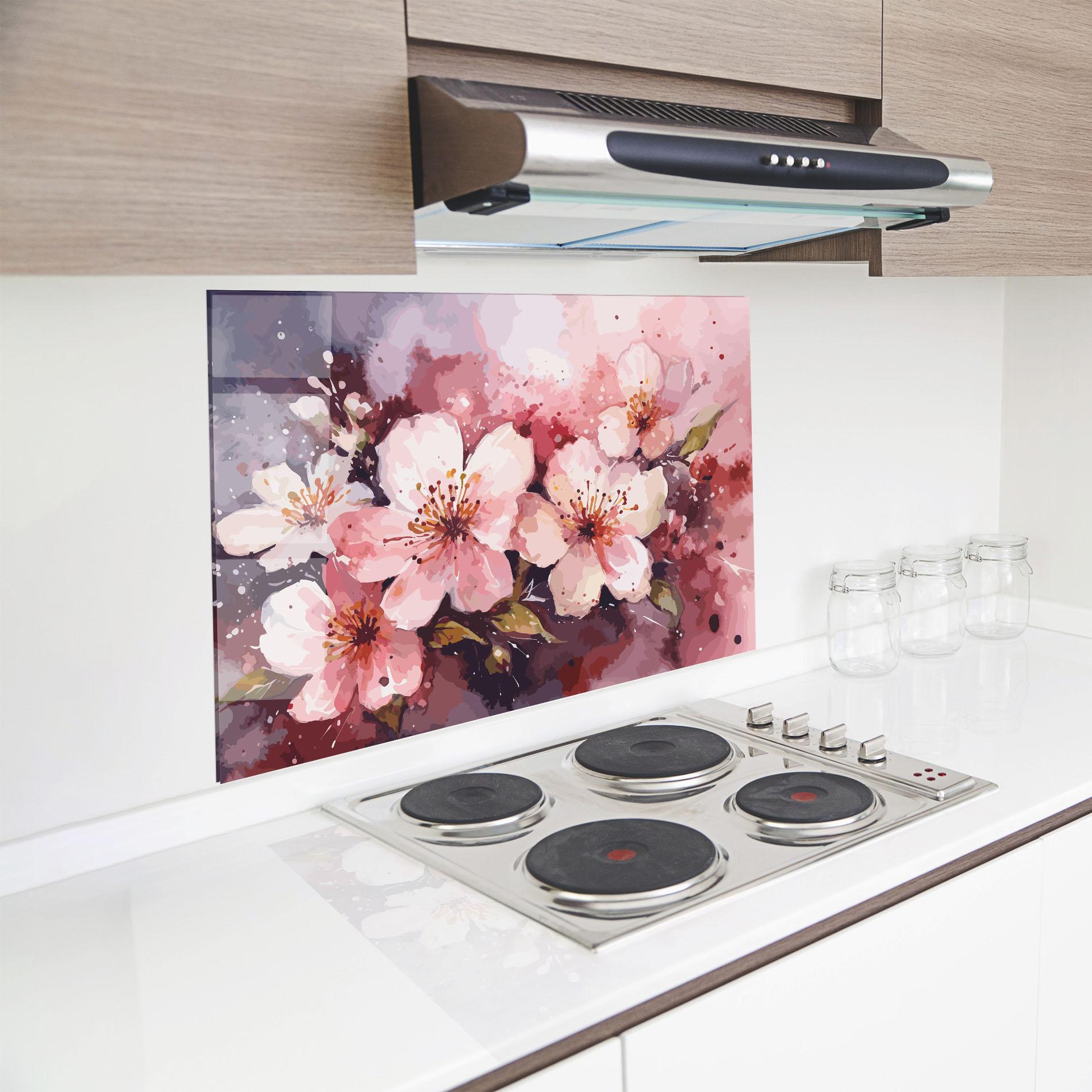 Panou Sticla Bucatarie Beautiful Nature Art mockup 8