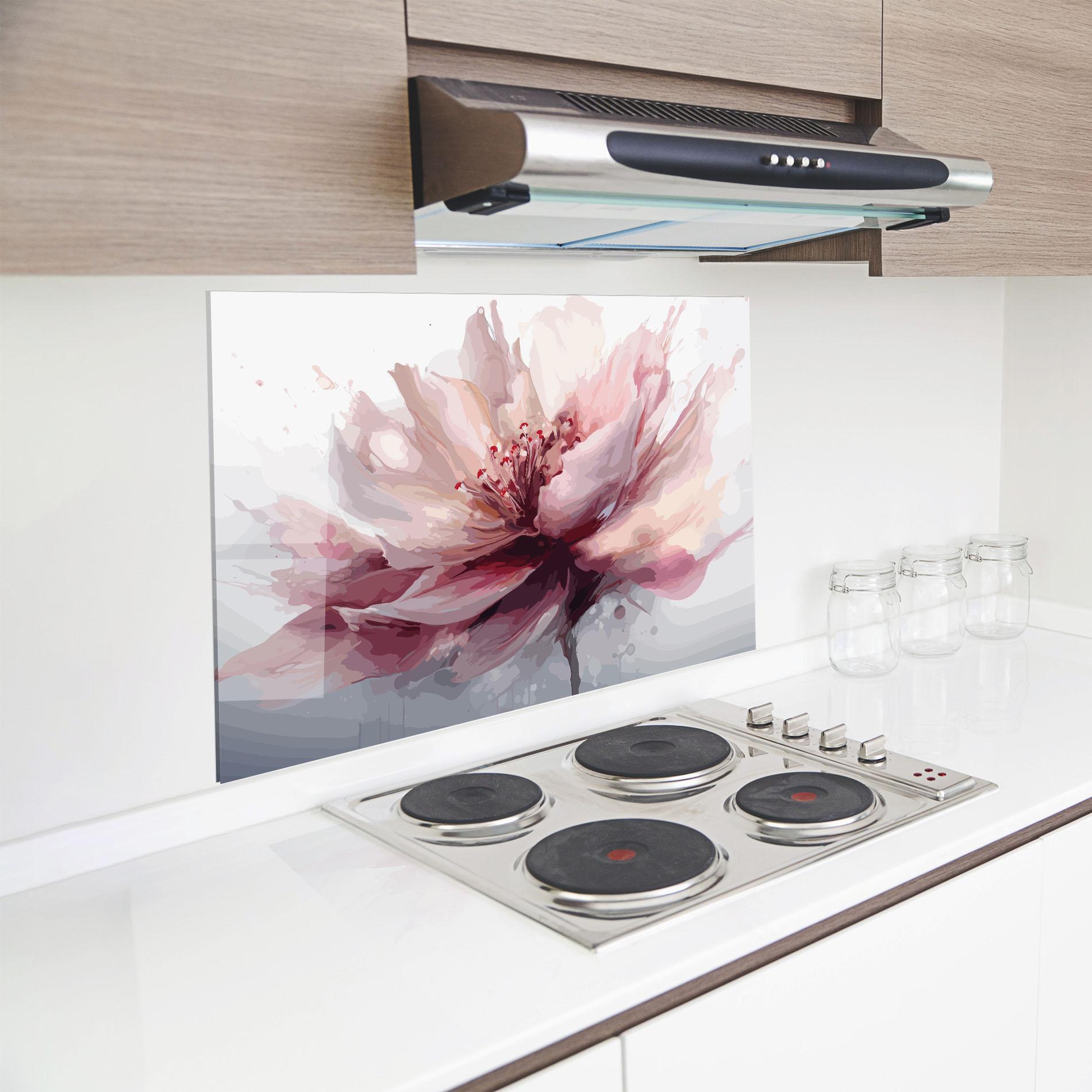 Panou Sticla Bucatarie Meditation Flower mockup 8