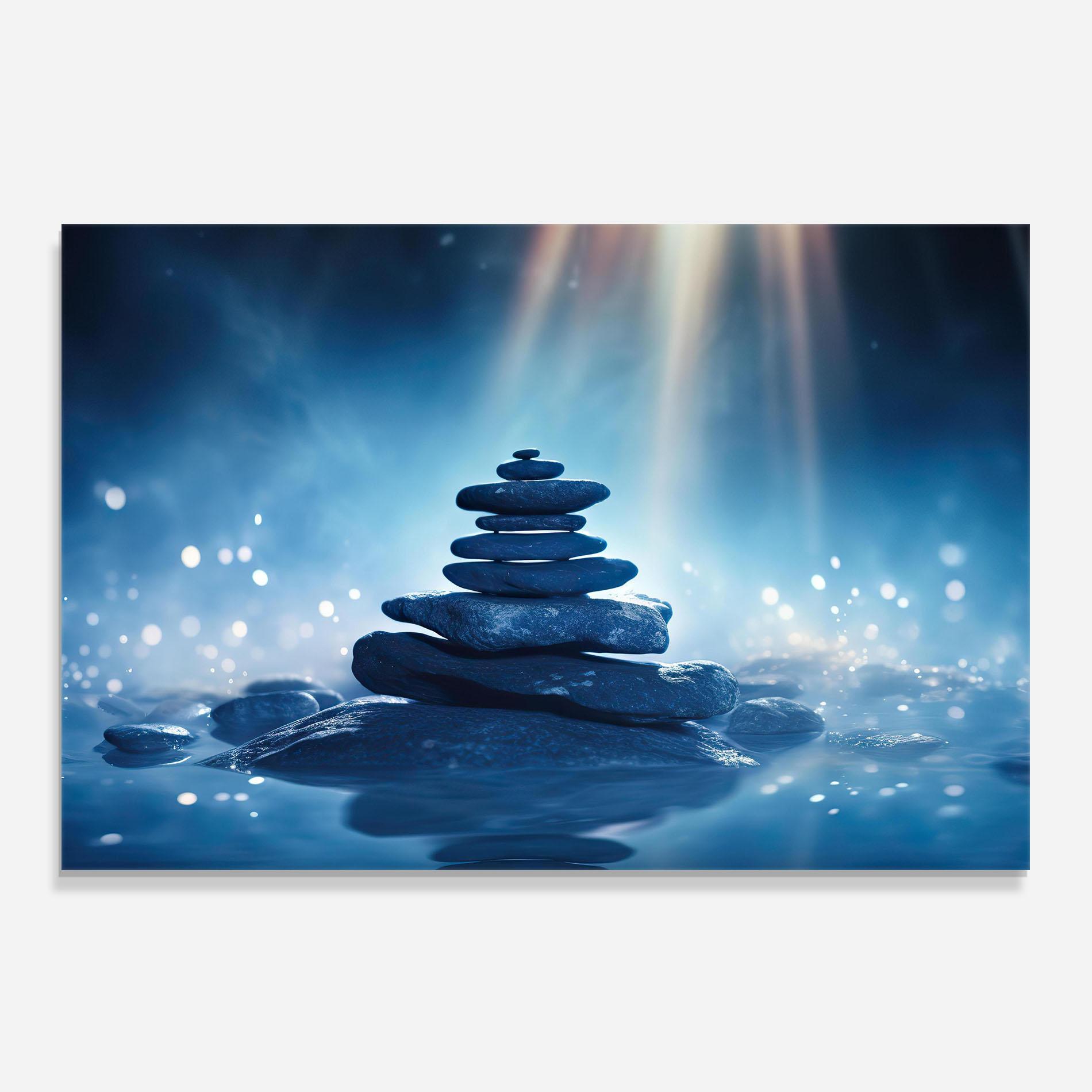 Panou Sticla Bucatarie Blue Light Stone mockup 0