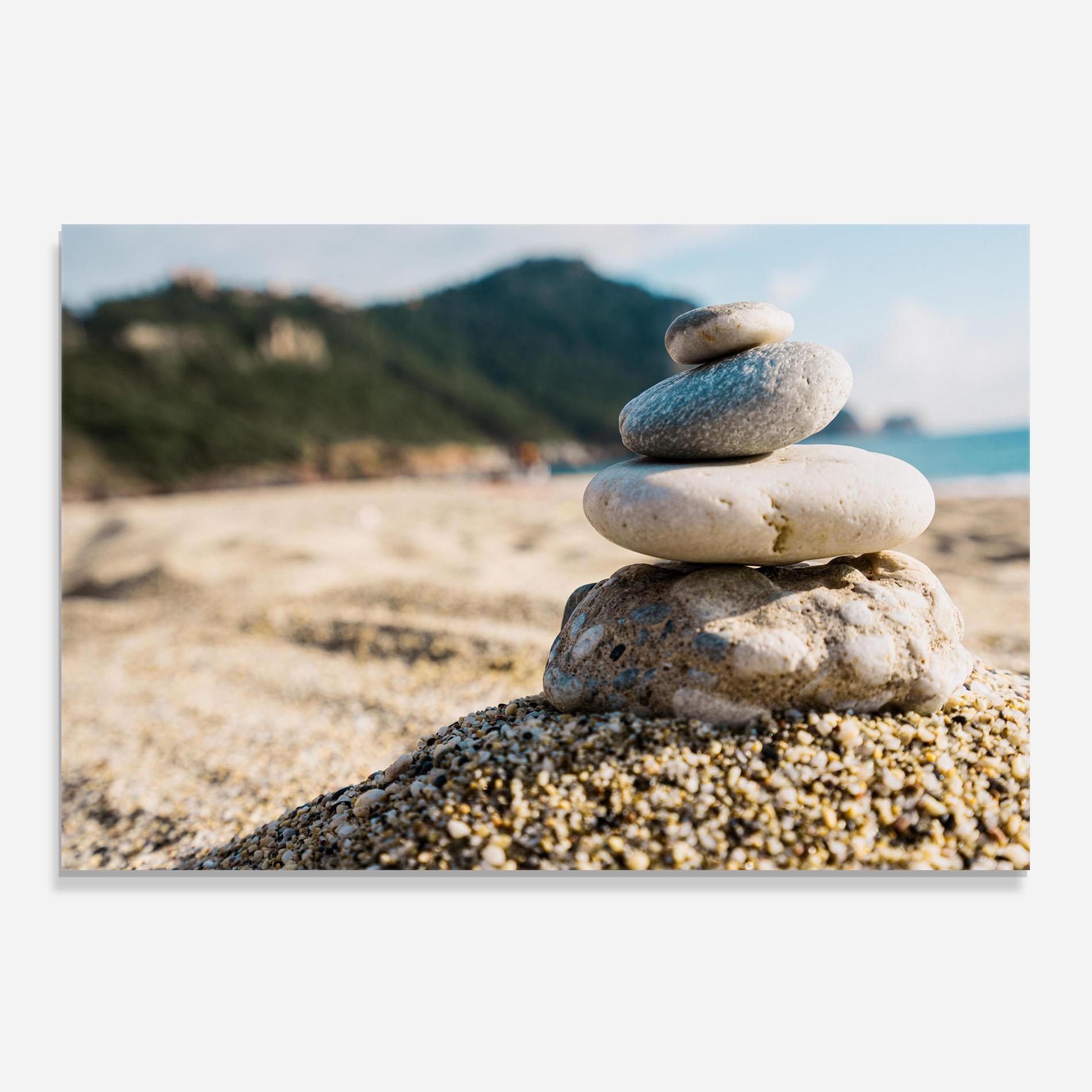 Panou Sticla Bucatarie Pyramid Stones Beach mockup 0